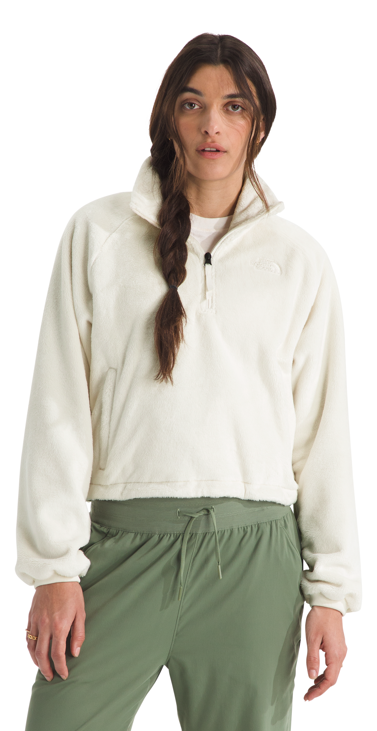 Image of The North Face Osito Lux Quarter-Zip Jacket - White Dune - L
