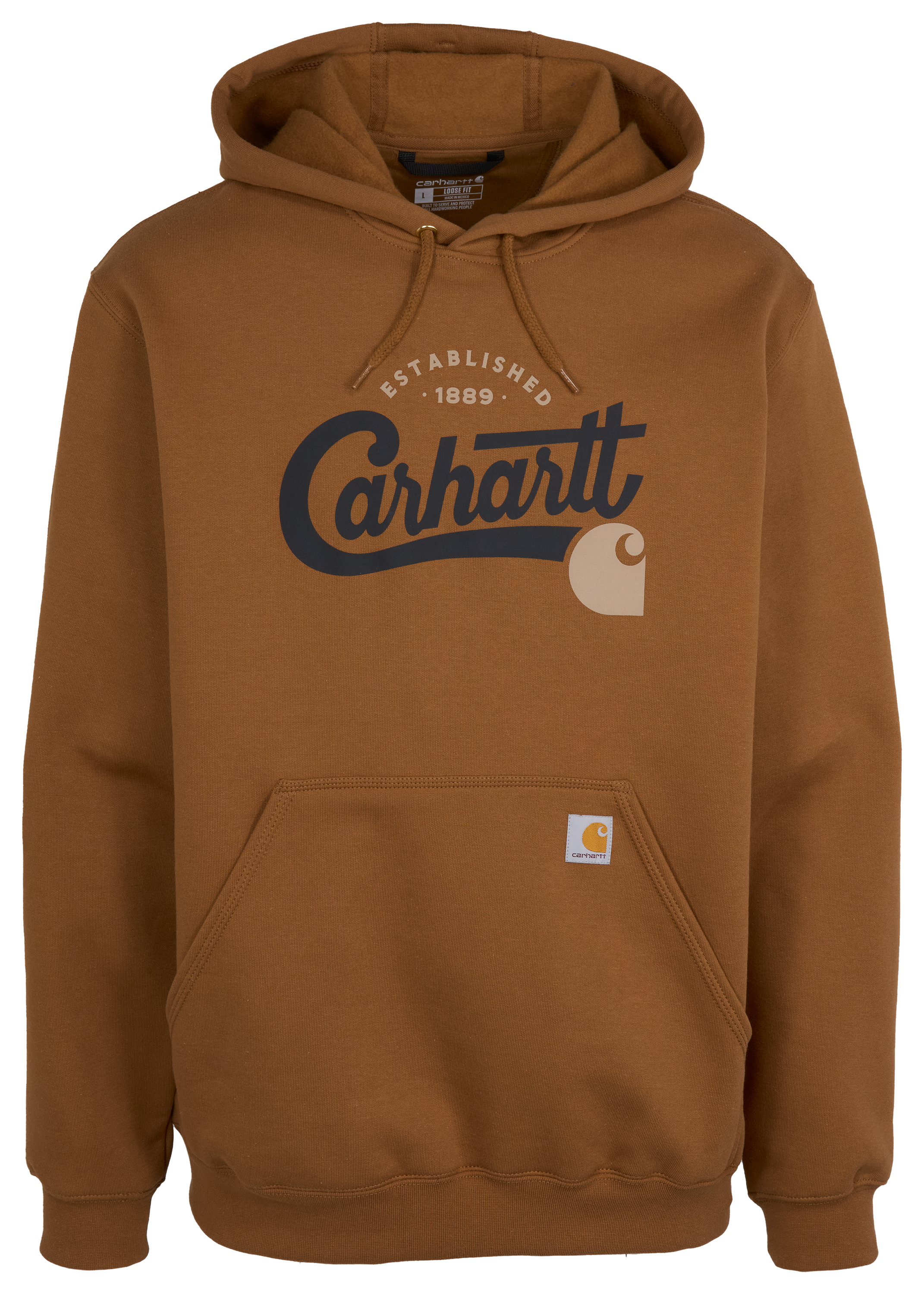 Image of Carhartt Script Graphic Hoodie - Carhartt Brown