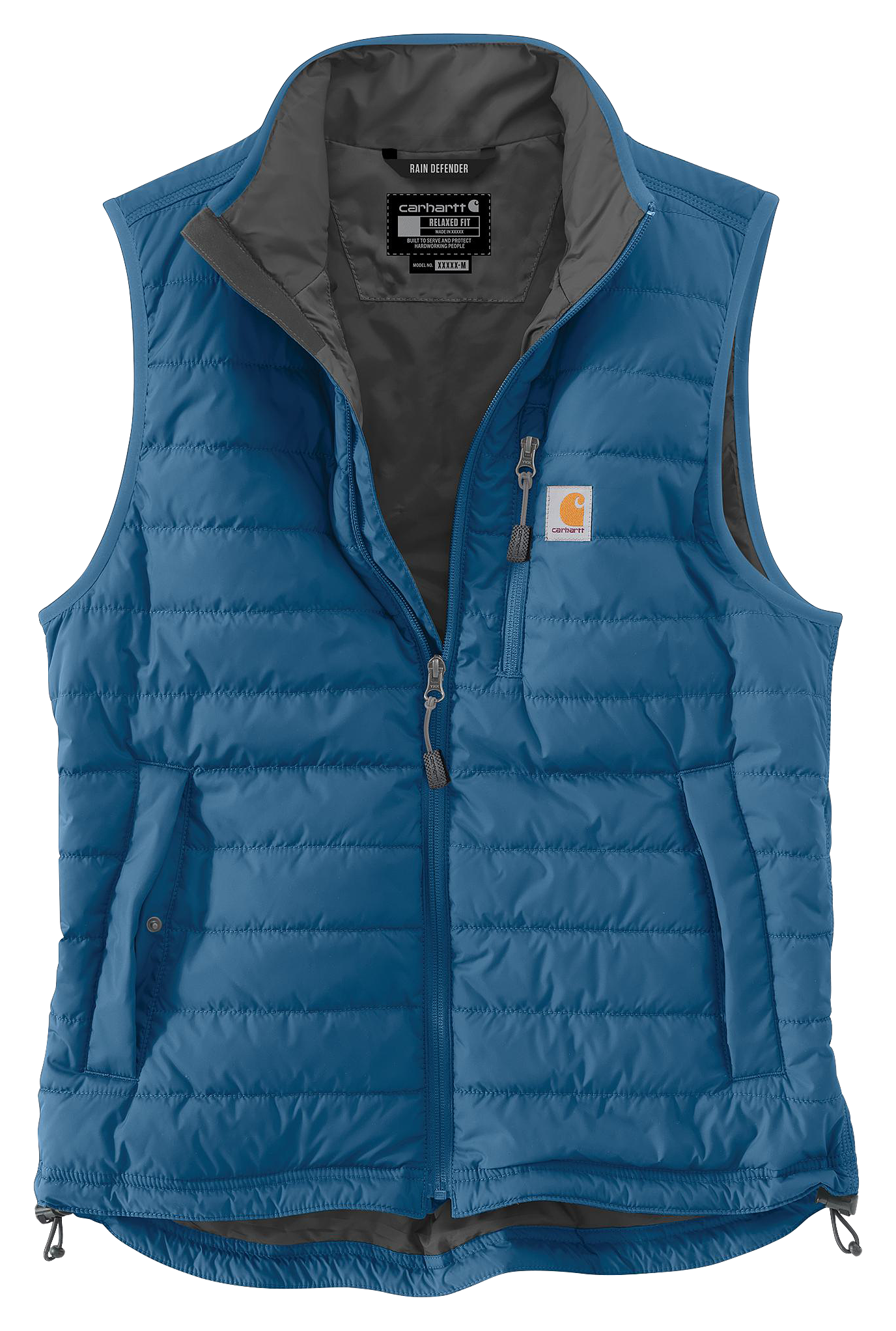 Image of Carhartt Rain Defender Relaxed Fit Lightweight Insulated Vest for Men - Dark Horizon Blue - 2XL