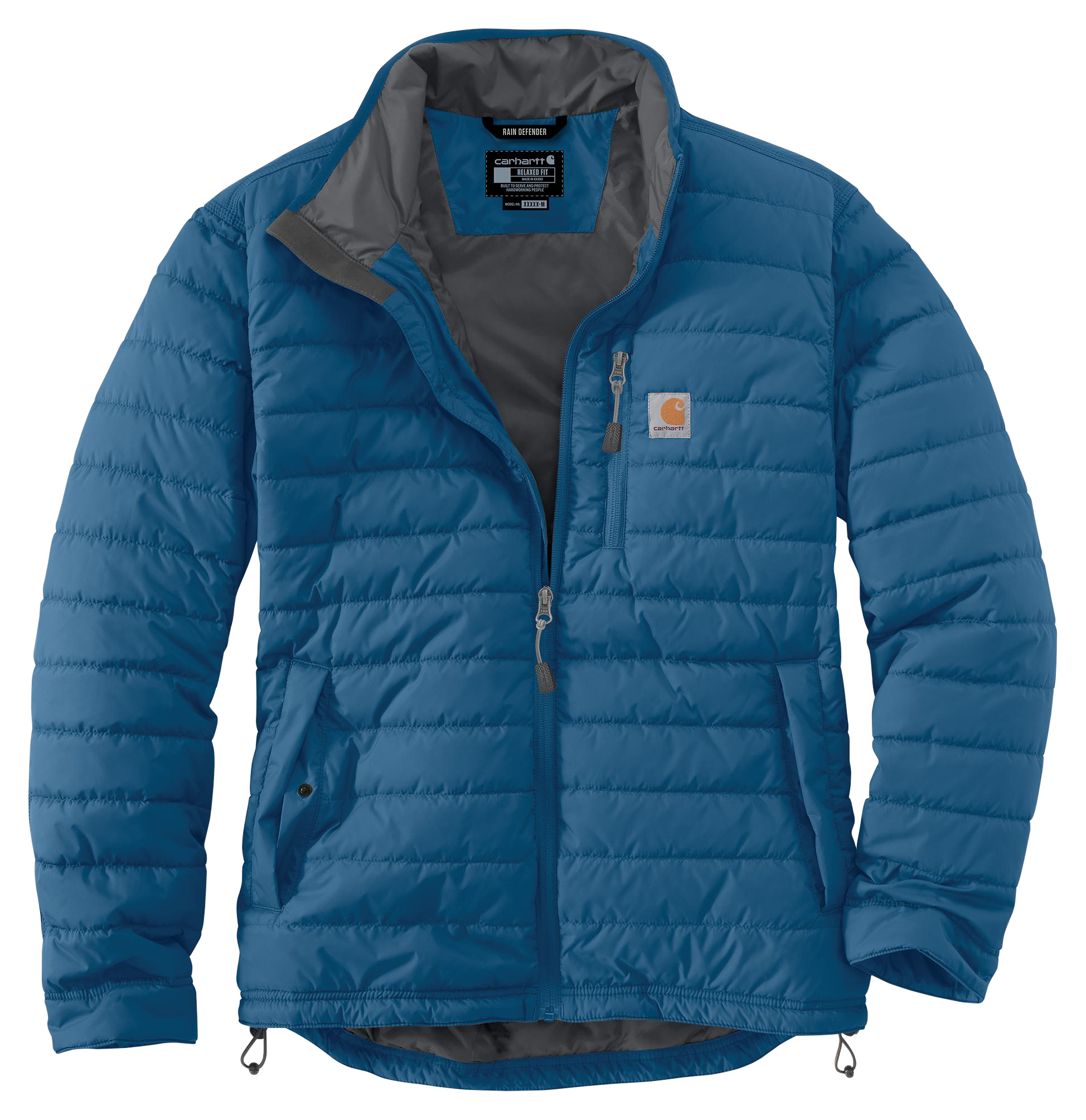 Image of Carhartt Rain Defender Relaxed Fit Lightweight Insulated Jacket for Men - Dark Horizon Blue - XL