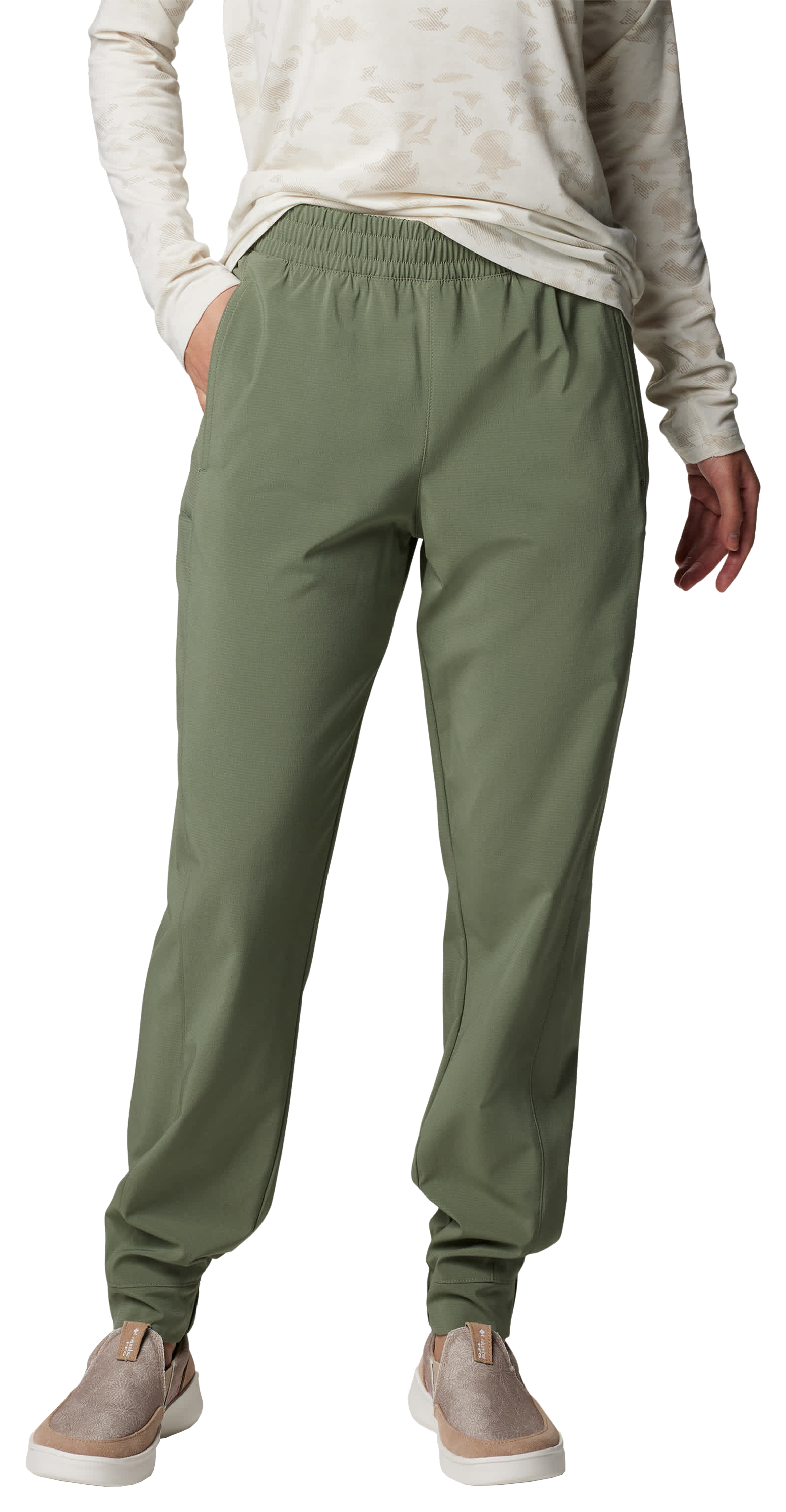 Image of Columbia PFG Uncharted Pull-On Pants for Ladies - Cypress - M - Regular