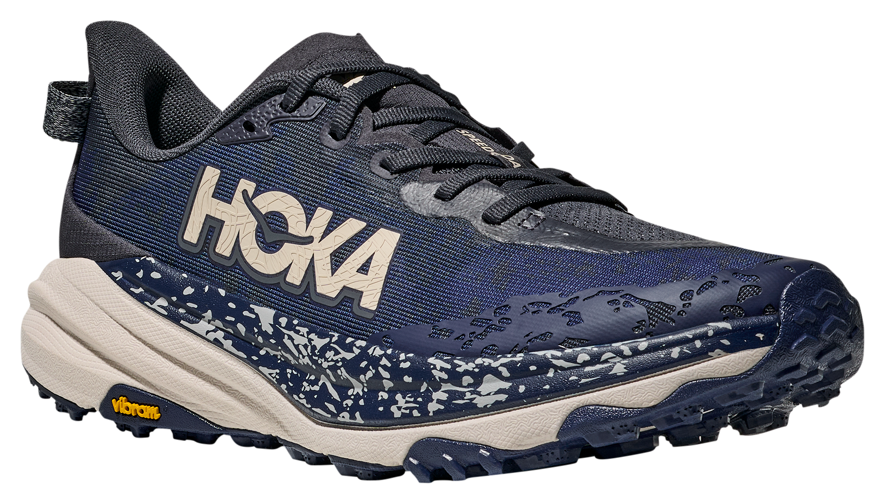 Image of HOKA Speedgoat 6 Trail Running Shoes for Men - Grey/Blue - 11.5M
