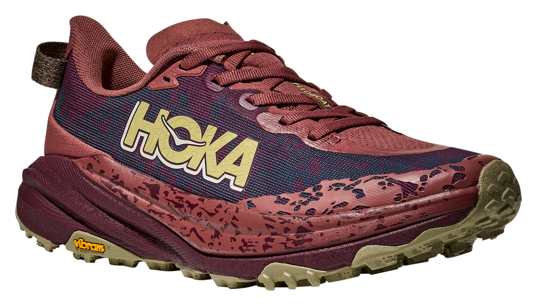 Image of HOKA Speedgoat 6 Trail Running Shoes for Ladies - Black Cherry - 10M
