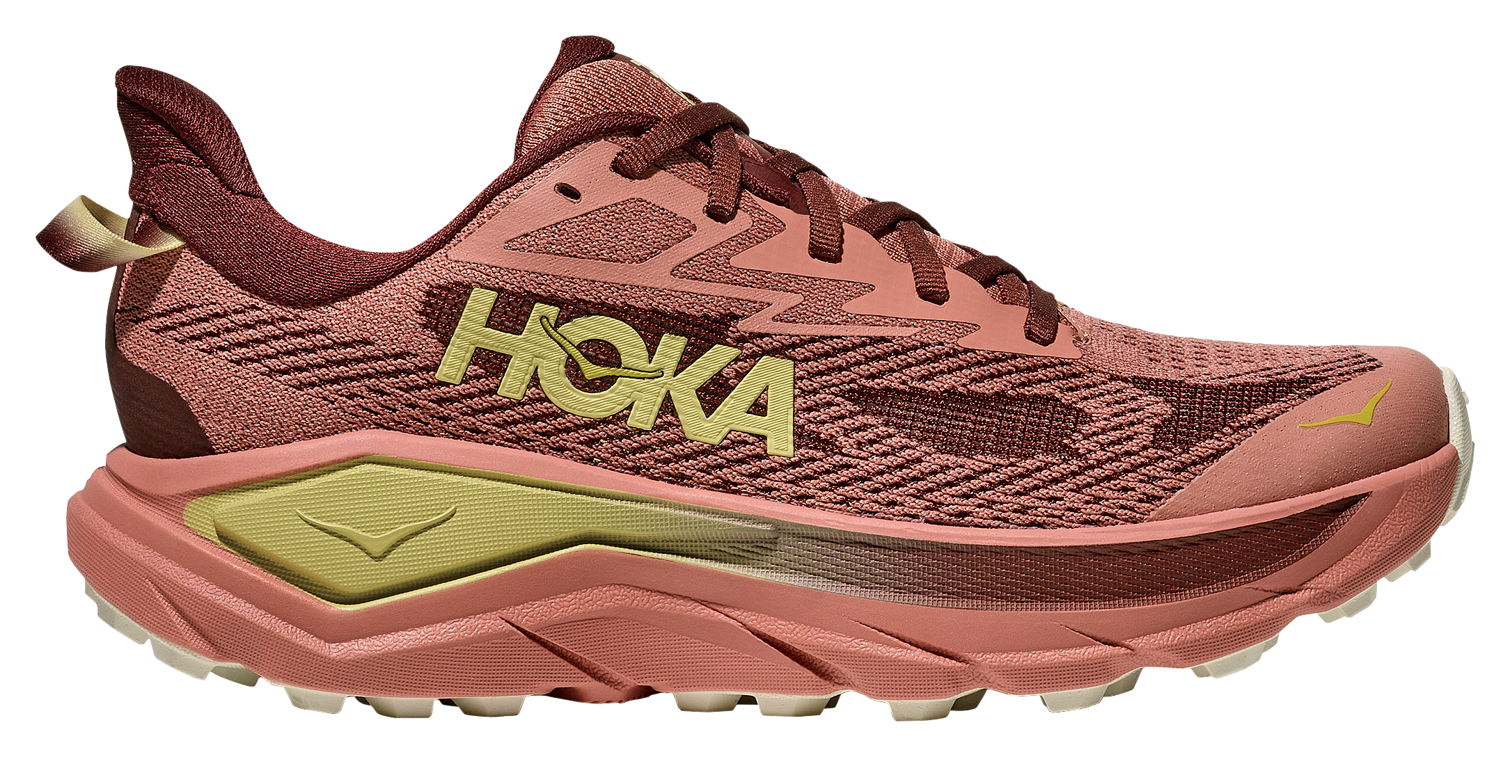 Image of Hoka Challenger 8 Trail Running Shoes for Women - Blush/Cedar