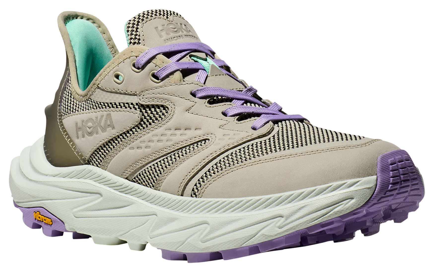 Image of Hoka Anacapa 2 Freedom Hiking Shoes for Ladies - Sesame/Glaucous - 11M