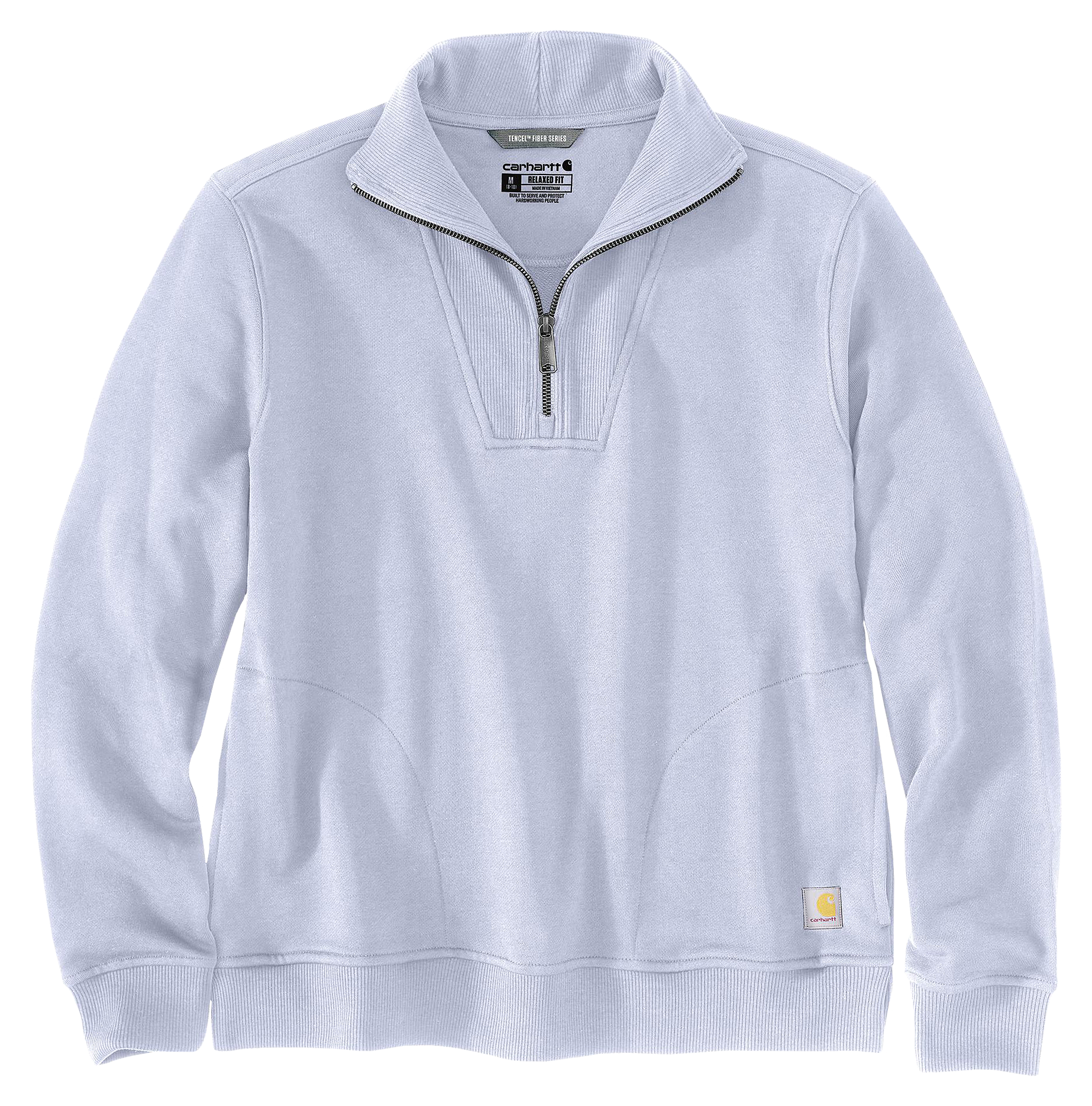 Image of Carhartt TENCEL Fiber Series Relaxed-Fit Half-Zip Long-Sleeve Sweatshirt for Ladies