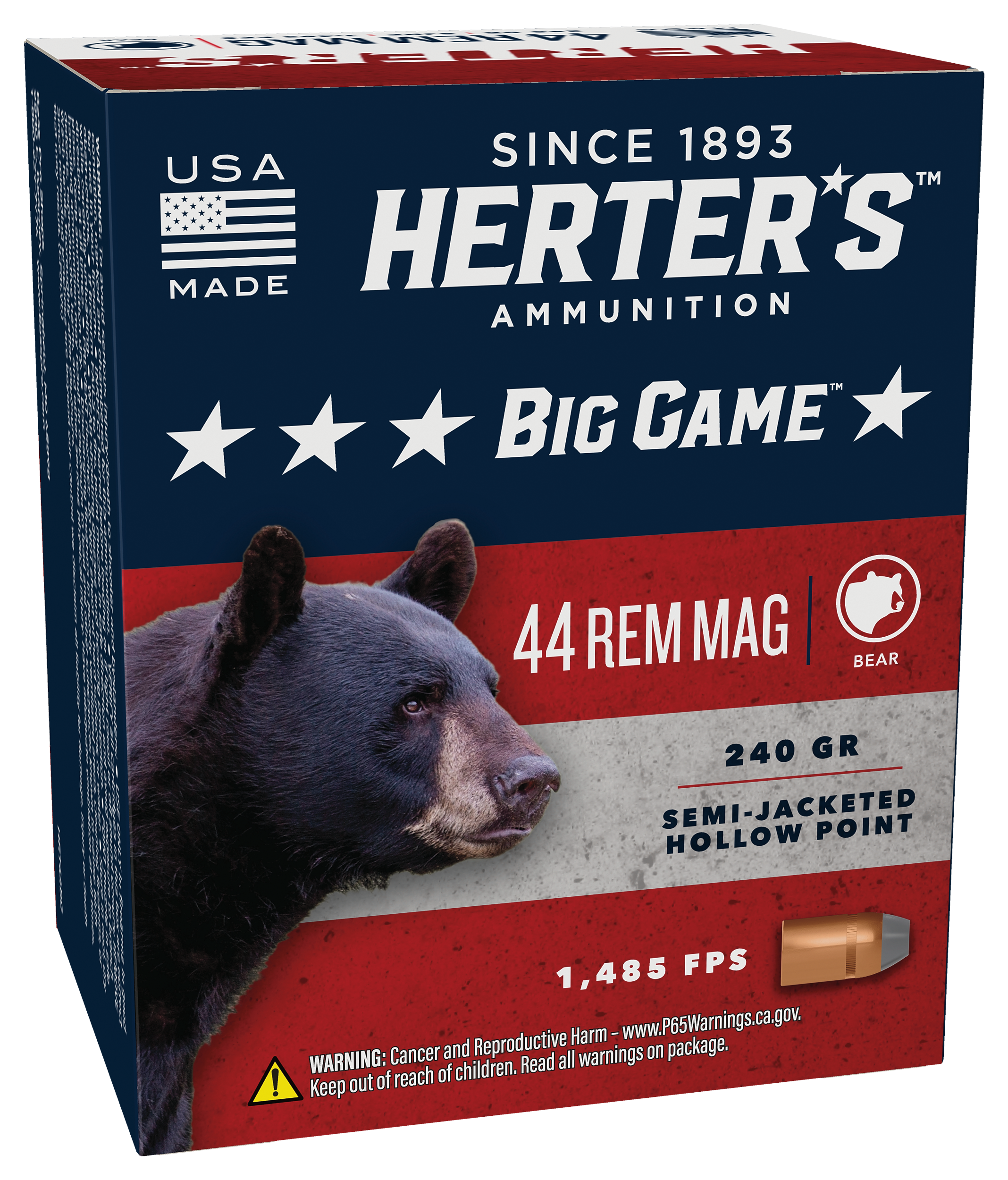 Image of Herter's Big Game .44 Rem Mag 240 Grain Handgun Ammo