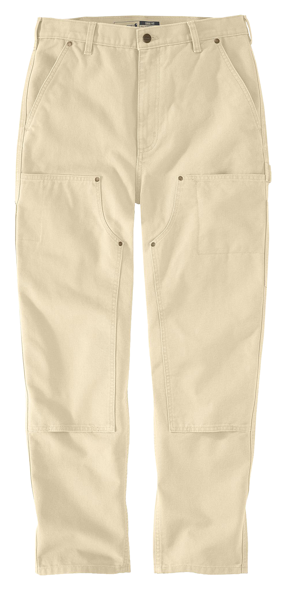 Image of Carhartt Vintage-Fit Duck High-Rise Double-Front Pants for Ladies - Undyed Ecru