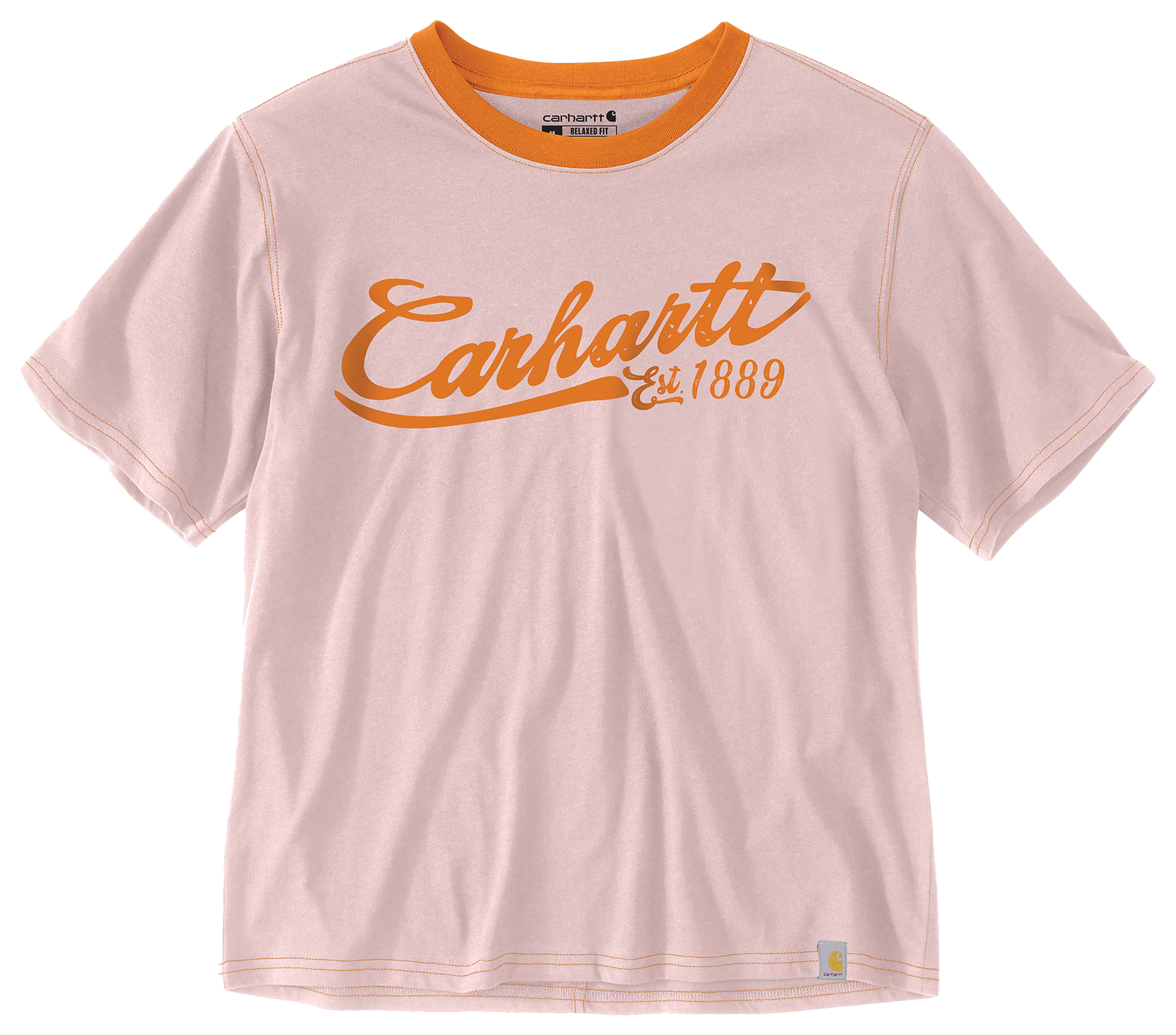 Image of Carhartt TENCEL Fiber Series Ringer Graphic Loose-Fit Short-Sleeve T-Shirt for Ladies