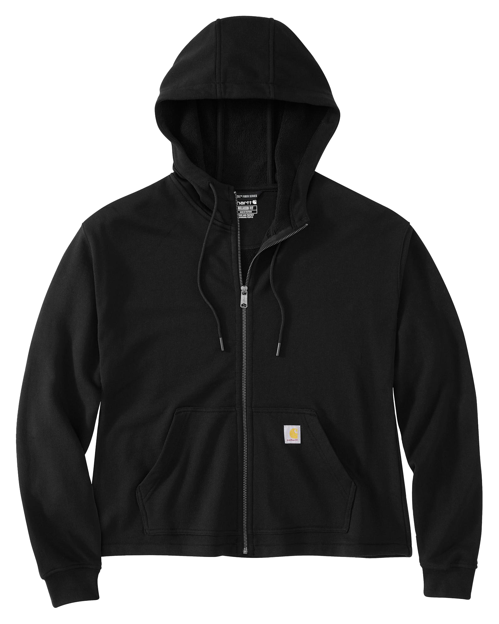 Image of Carhartt Tencel Fiber Series Loose-Fit Full-Zip Sweatshirt for Ladies - Black - XS