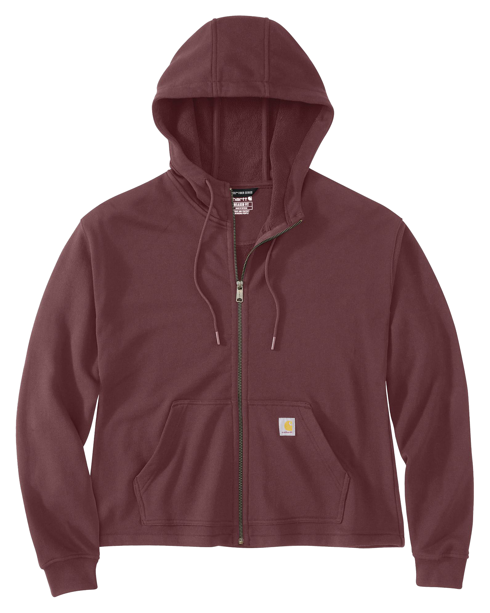 Image of Carhartt Tencel Fiber Series Loose-Fit Full-Zip Sweatshirt for Ladies - Barnwood - 3X