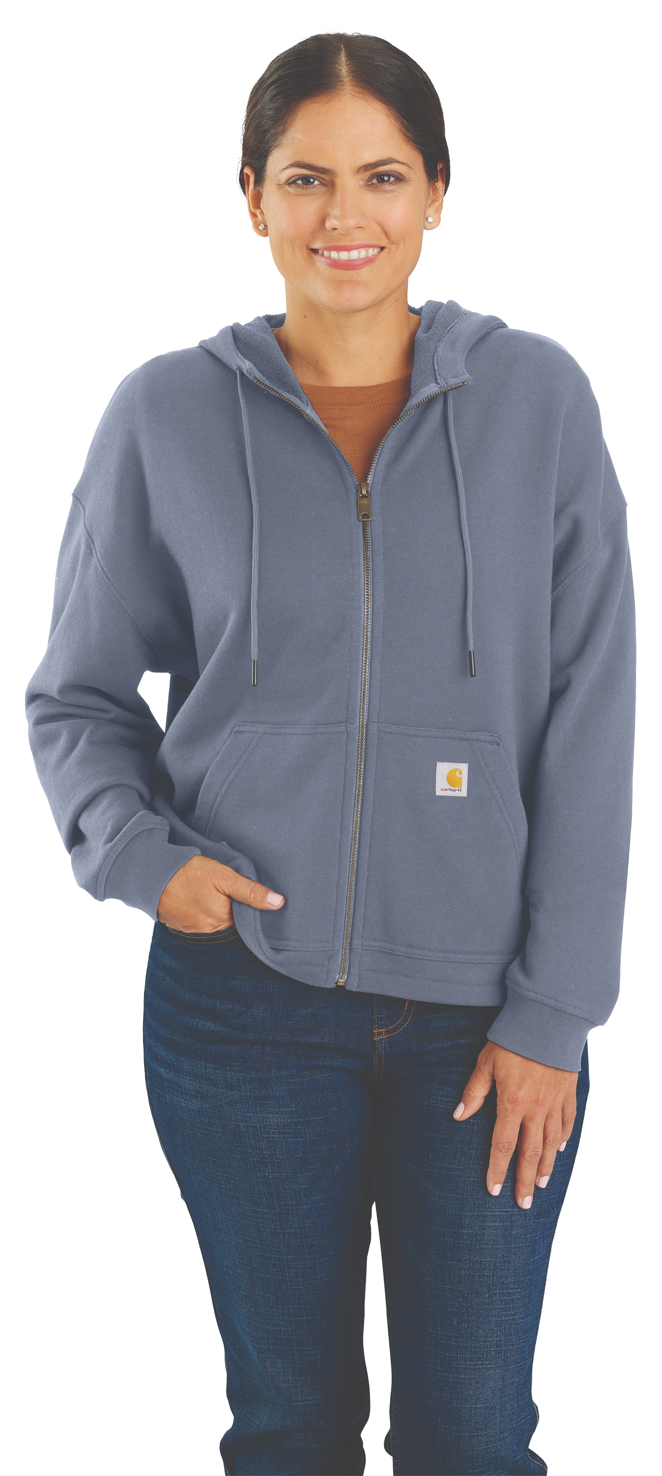 Image of Carhartt Tencel Fiber Series Loose-Fit Full-Zip Sweatshirt for Ladies - Wisteria - XS