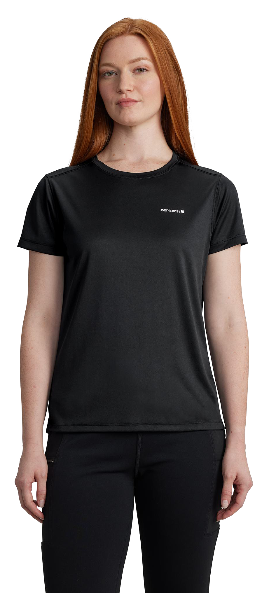Image of Carhartt Force Sun Defender Relaxed-Fit Short-Sleeve T-Shirt for Ladies - Black - 3X