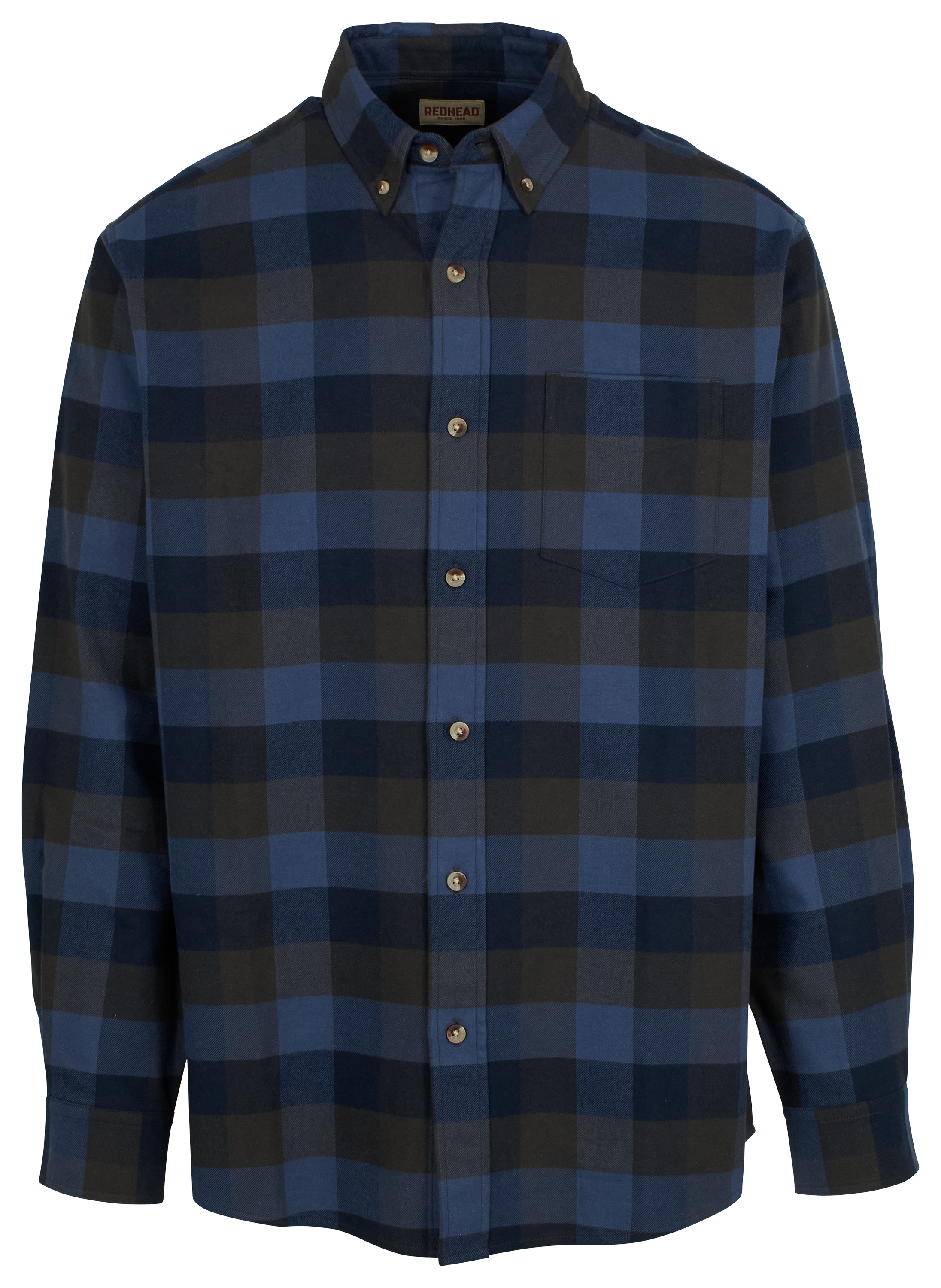 Image of RedHead Ultimate Flannel Long-Sleeve Shirt for Men - Dark Navy Buffalo