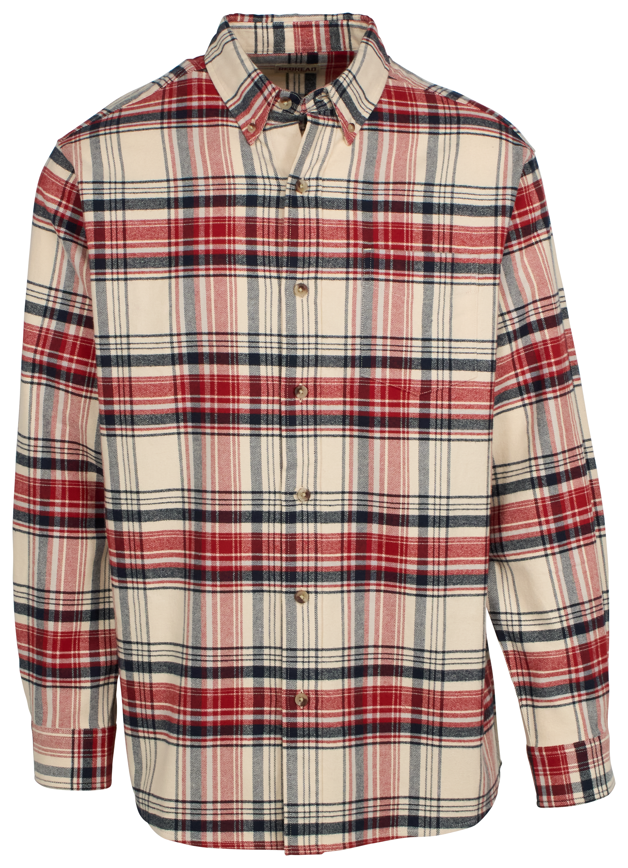 Image of RedHead Ultimate Flannel Long-Sleeve Shirt for Men - Red Ochre Plaid