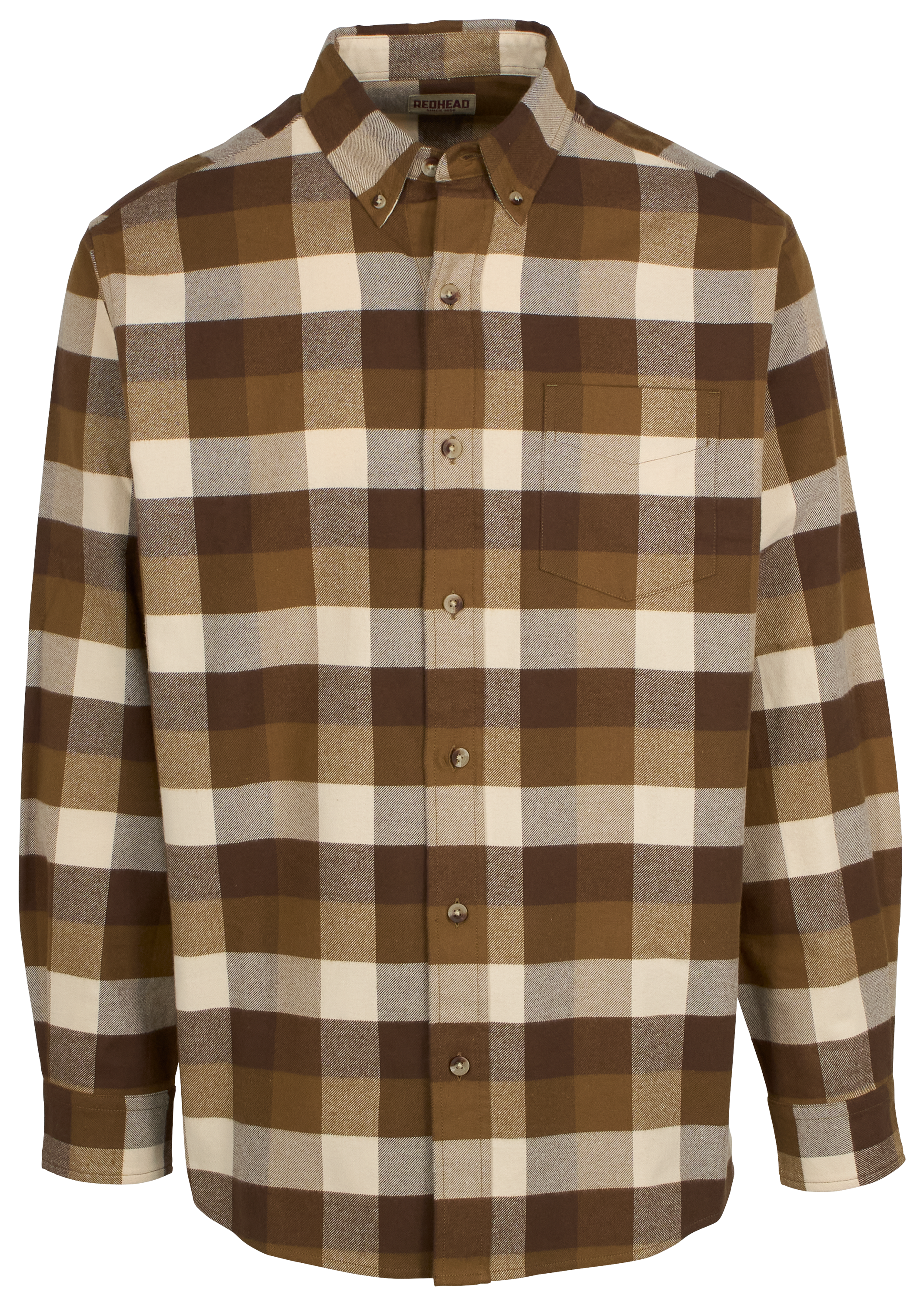 Image of RedHead Ultimate Flannel Long-Sleeve Shirt for Men - Ermine Buffalo