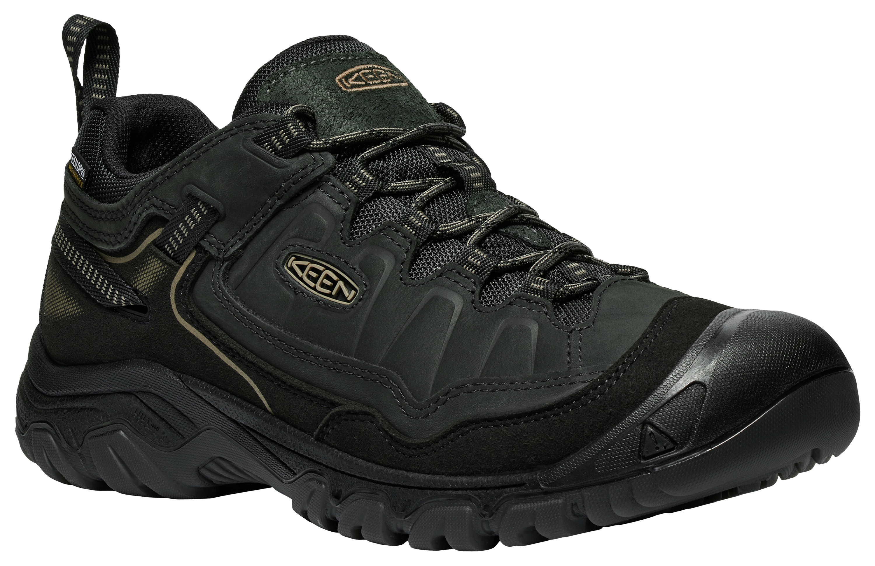 Image of KEEN Targhee IV Waterproof Hiking Shoes for Men - Triple Black - 12M