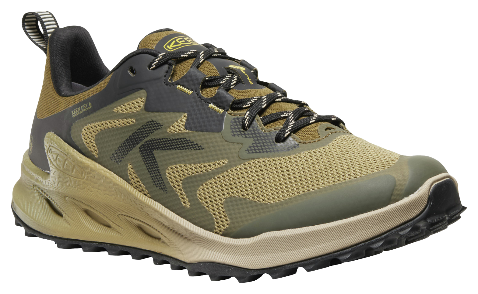 Image of KEEN Zionic NXT Waterproof Hiking Shoes for Men - Martini Olive/Lemon Curry - 9.5M