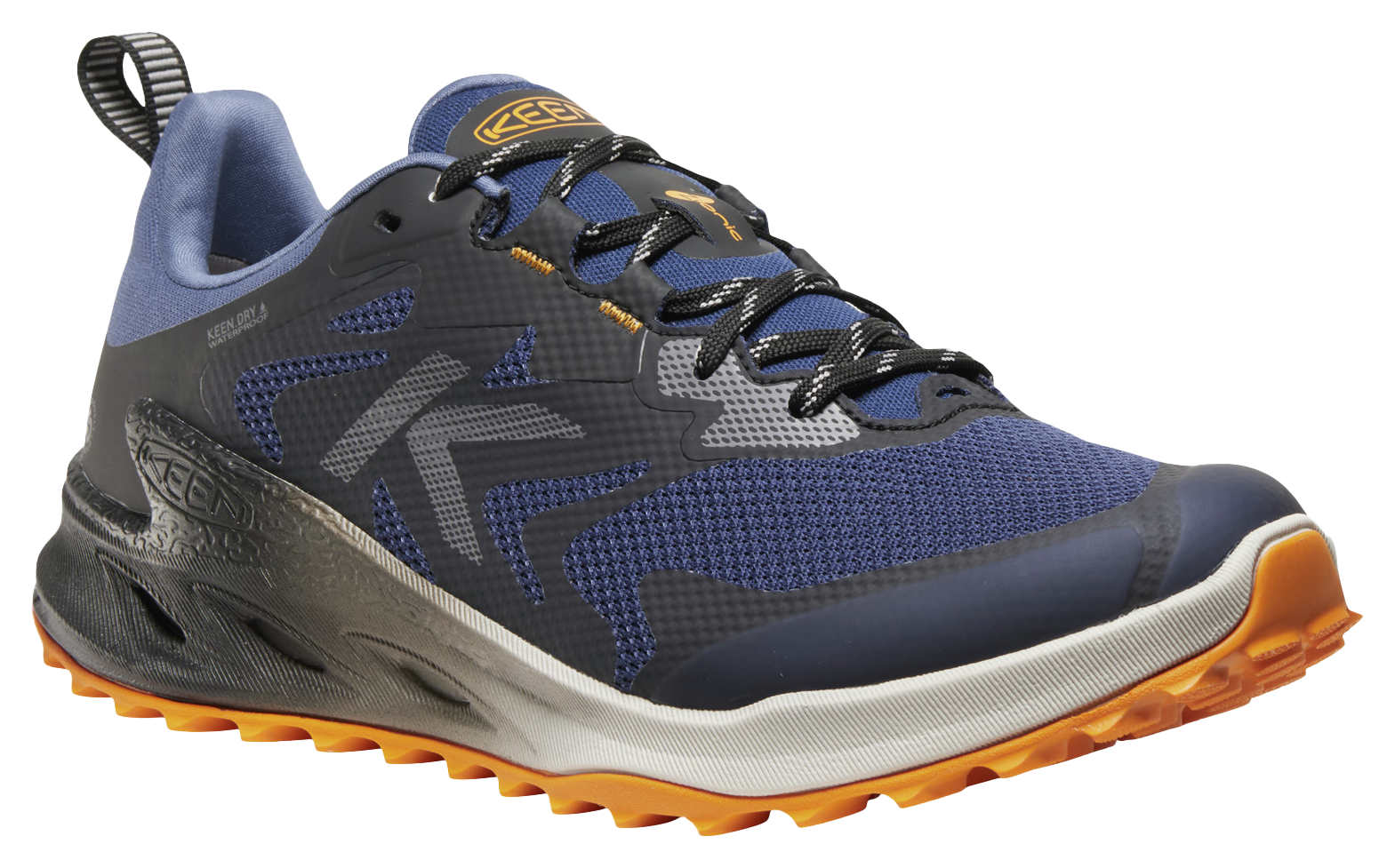 Image of KEEN Zionic NXT Waterproof Hiking Shoes for Men - Naval Academy/Bright Marigold - 8M