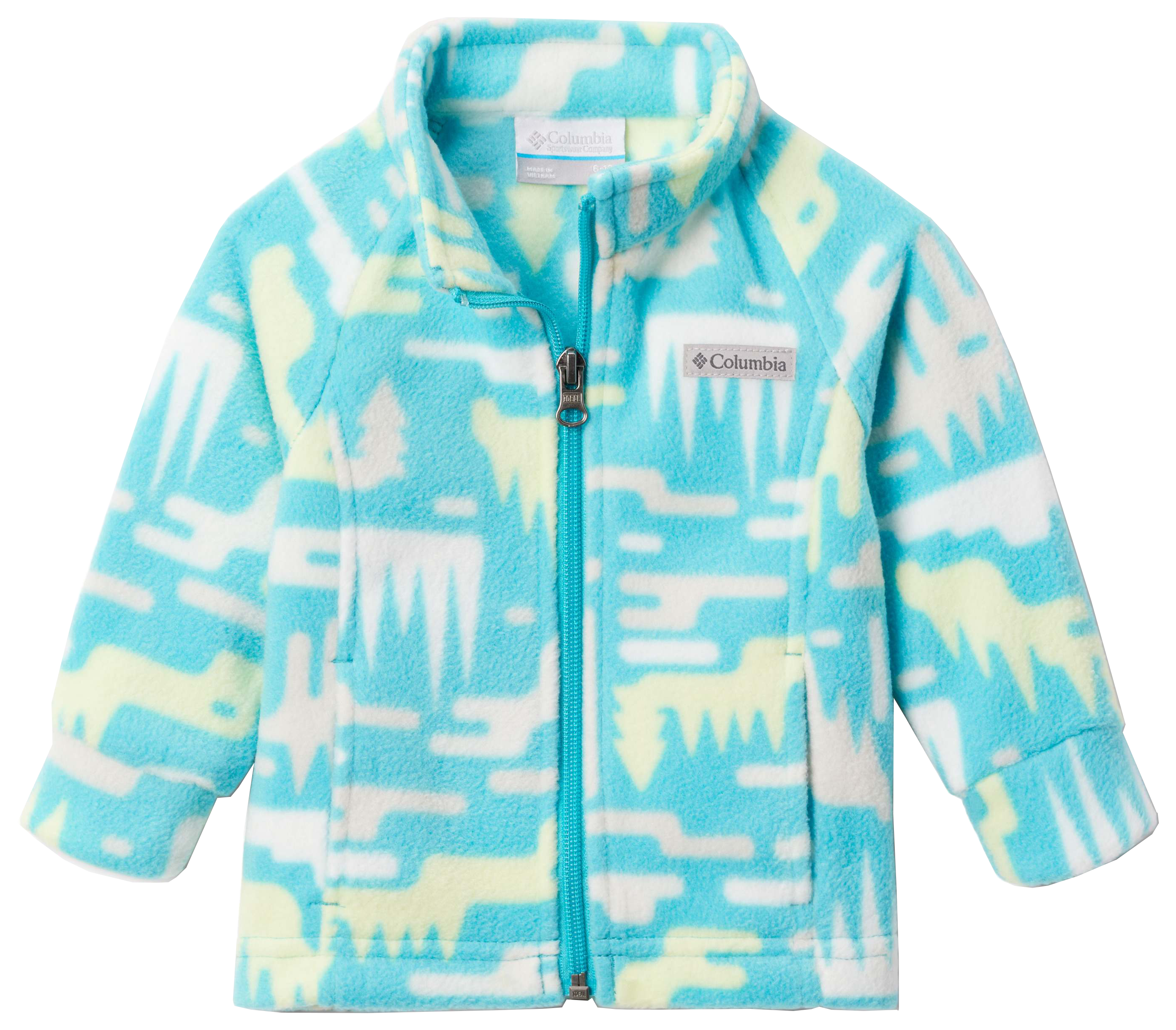 Image of Columbia Benton Springs II Printed Fleece Jacket for Toddlers - Geyser Highland - 3T