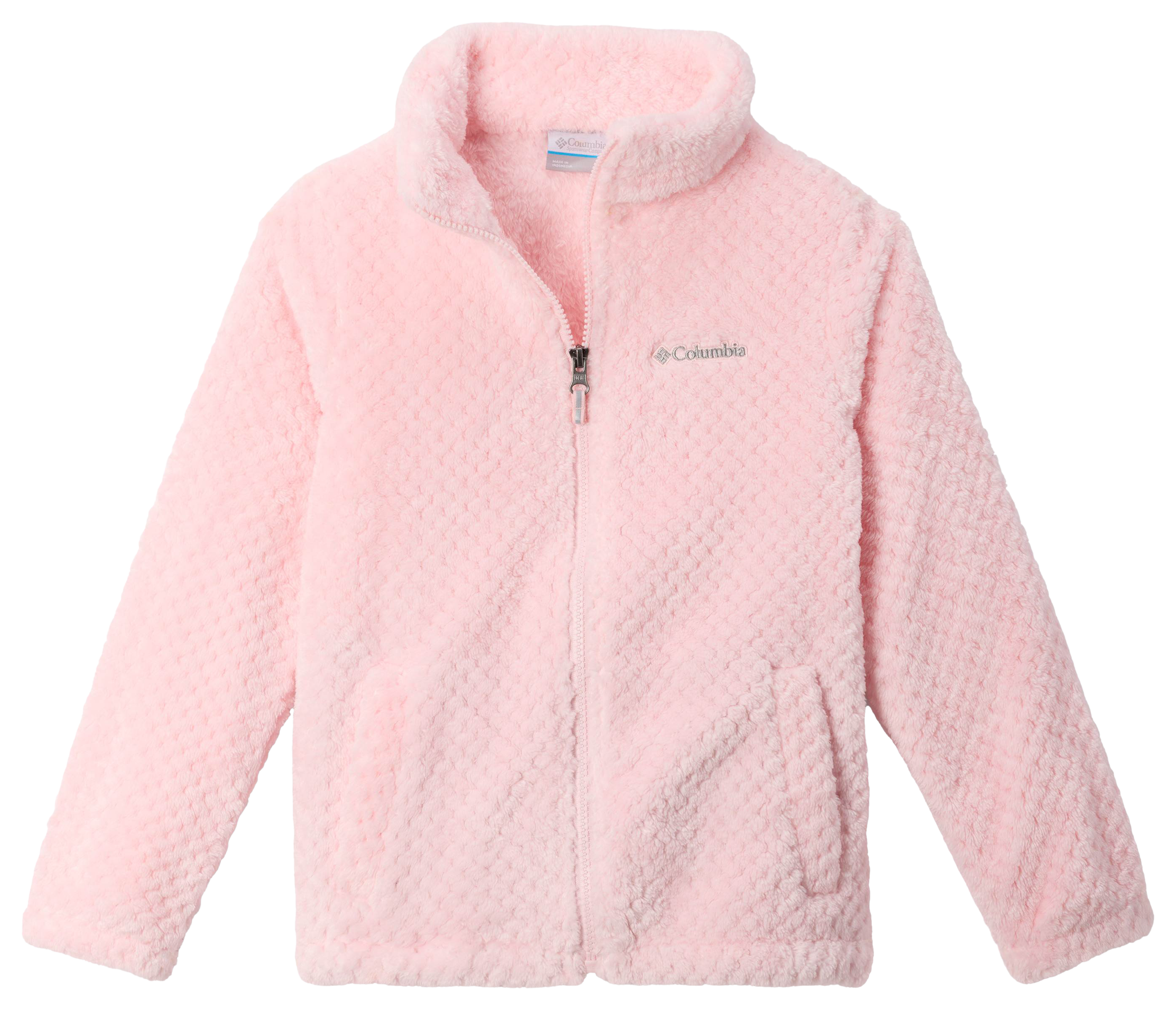 Image of Columbia Fire Side Sherpa Full-Zip Jacket for Toddlers - Hot Coral - 12-18 Months