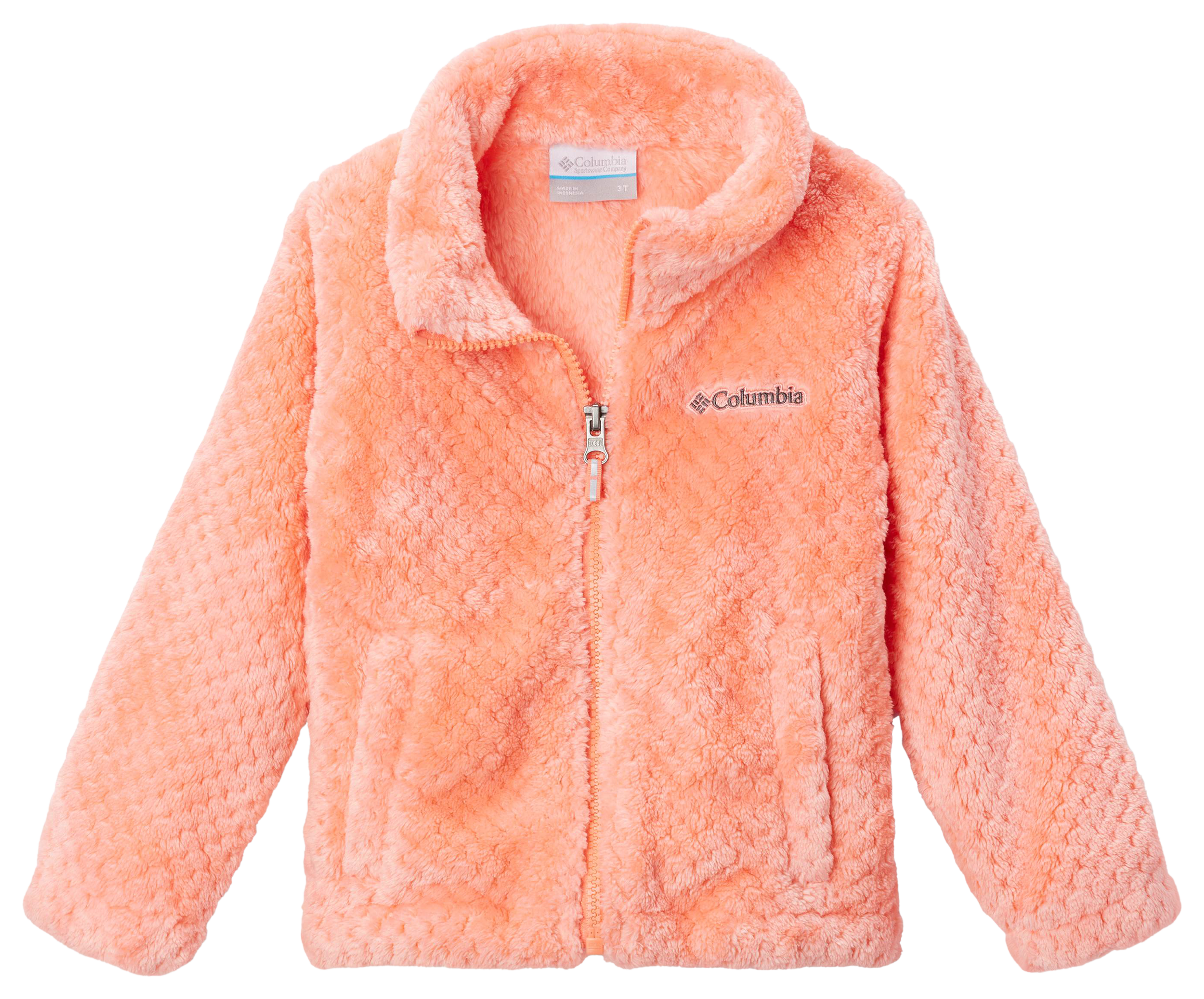 Image of Columbia Fire Side Sherpa Full-Zip Jacket for Babies - Hot Coral - 12-18 Months