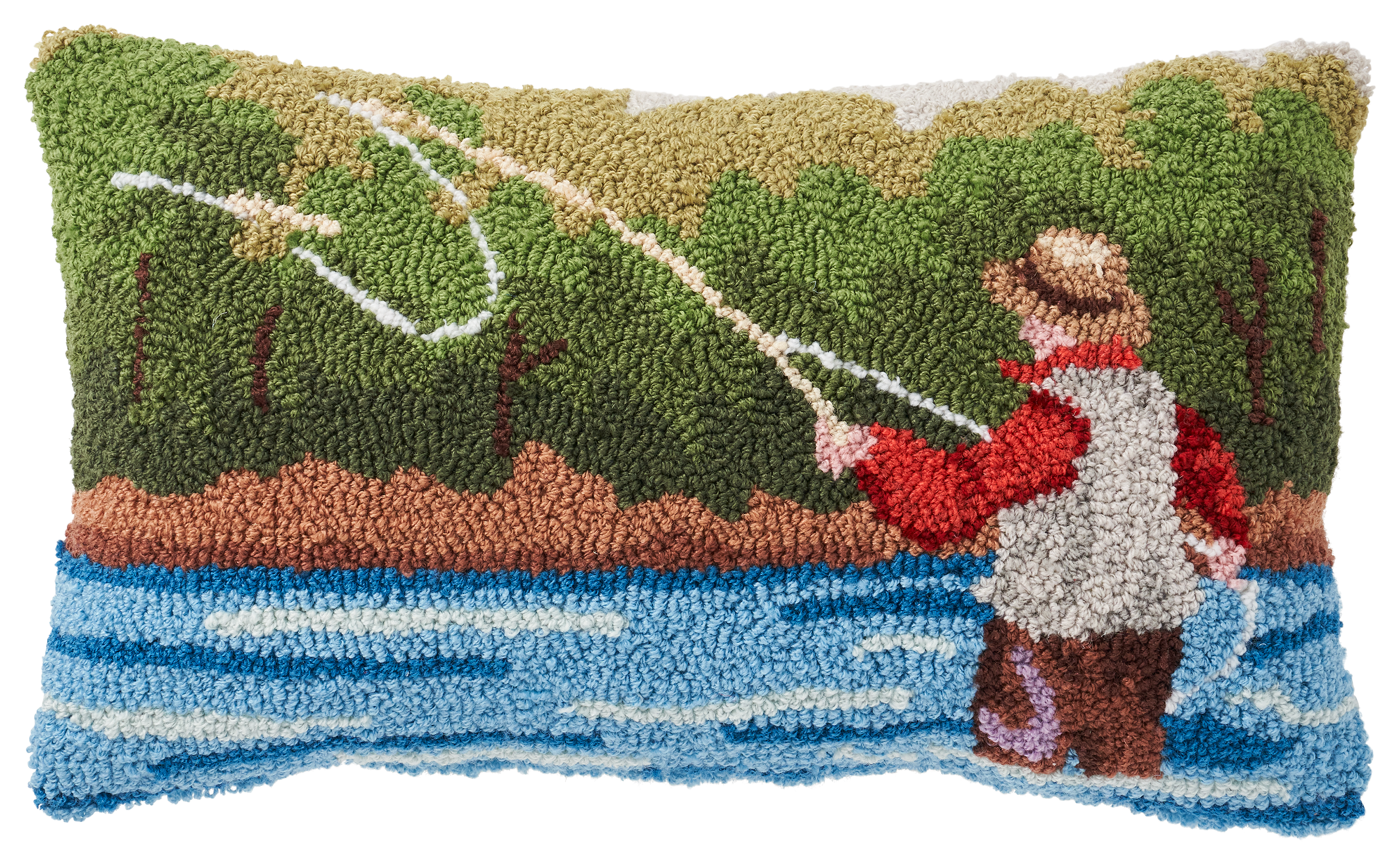 Image of White River Home Fisherman Hook Decorative Pillow