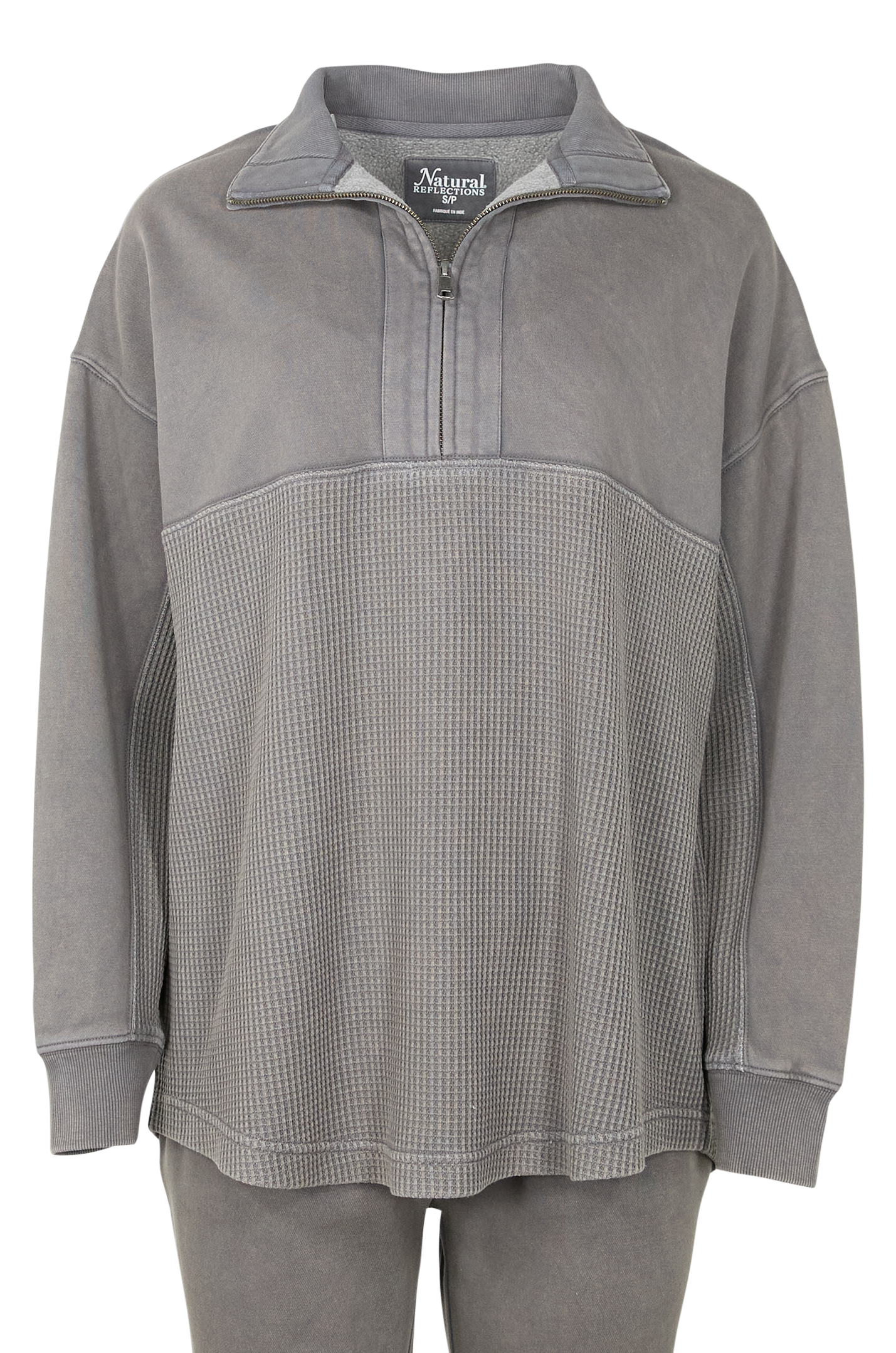 Image of Natural Reflections Harbor Quarter-Zip Pullover - Granite Gray