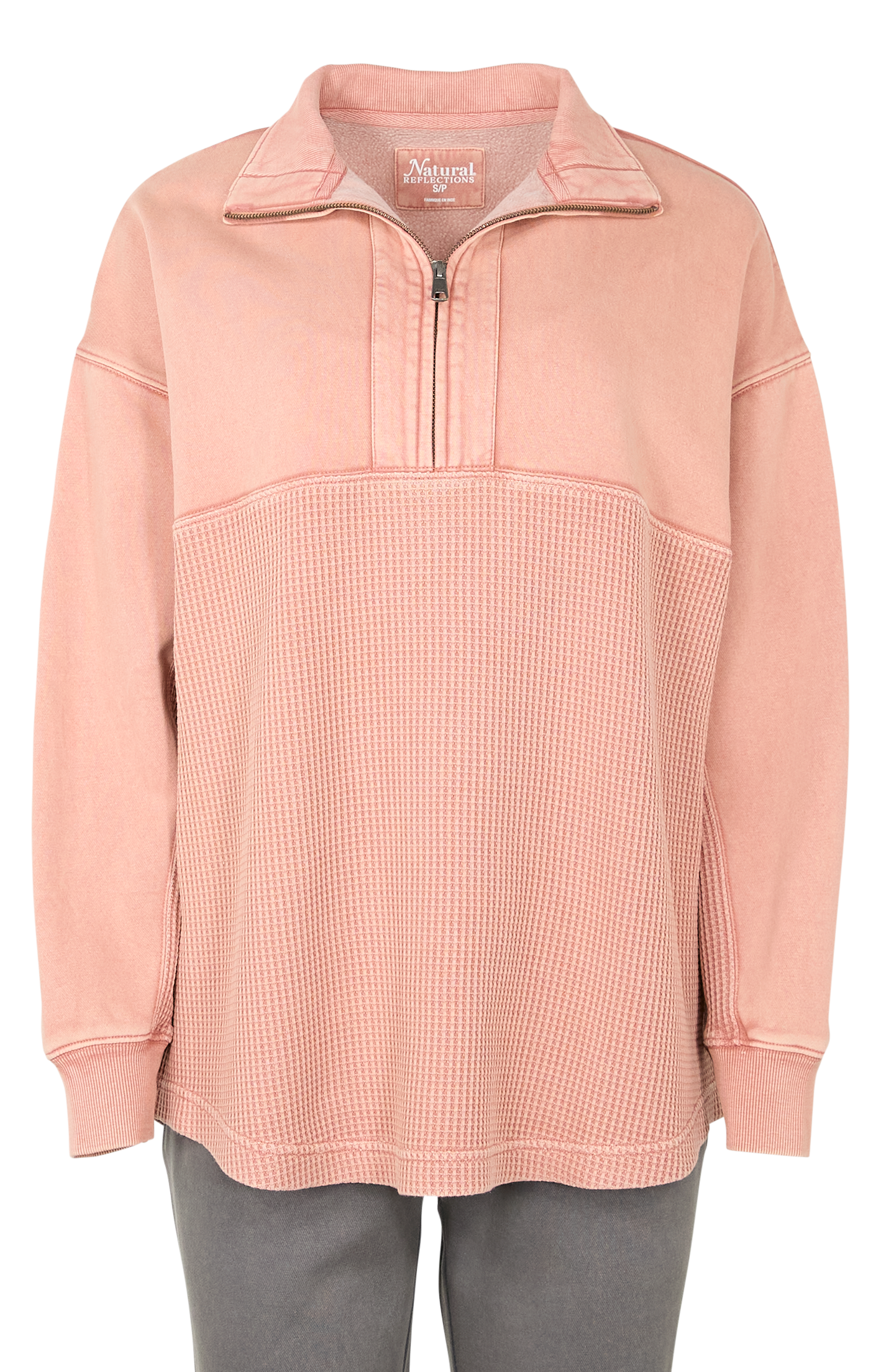 Image of Natural Reflections Harbor Quarter-Zip Pullover - Cameo Brown