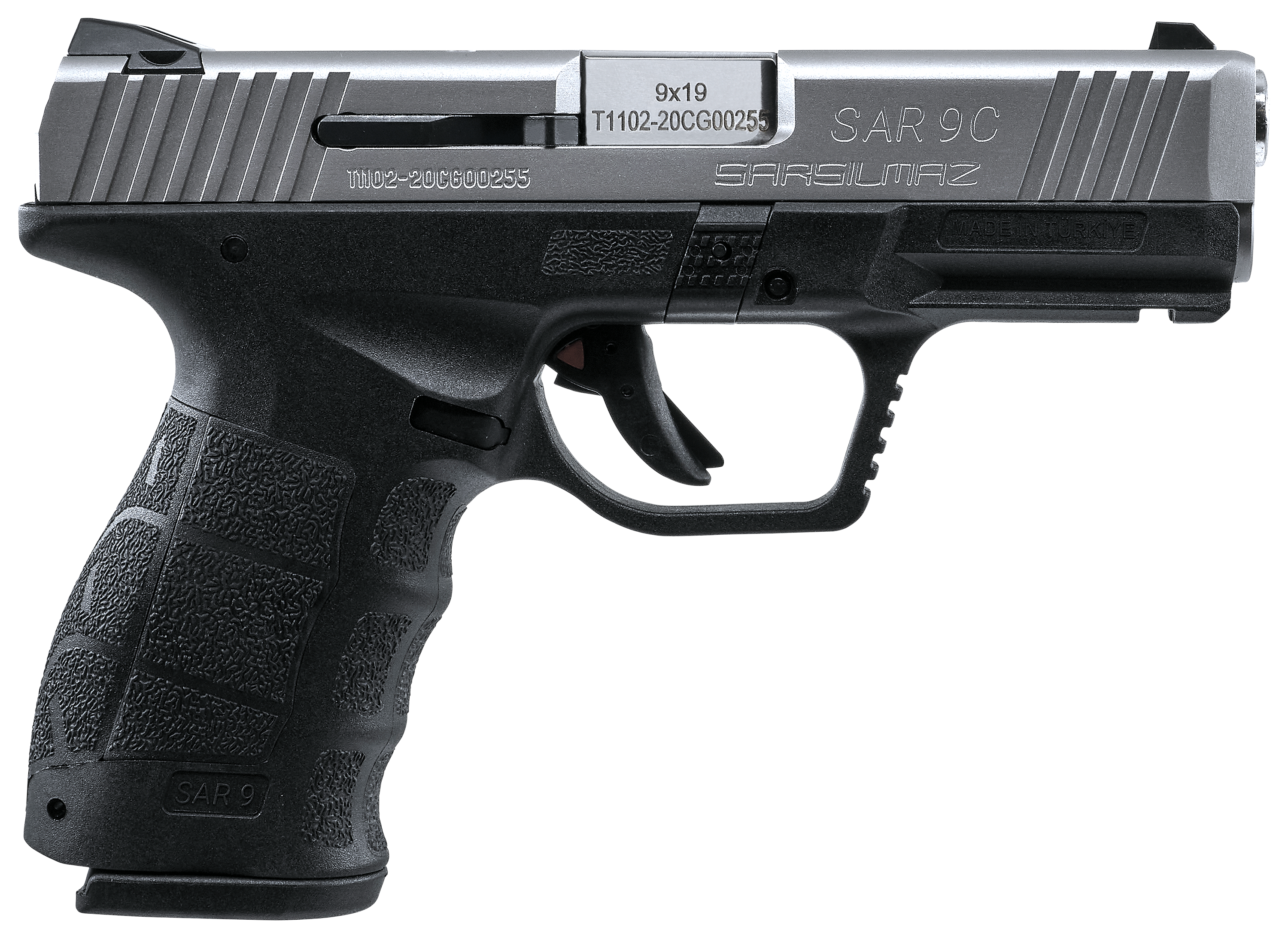 SAR USA SAR9 Compact Semi-Auto Pistol - 9mm - Black/Stainless