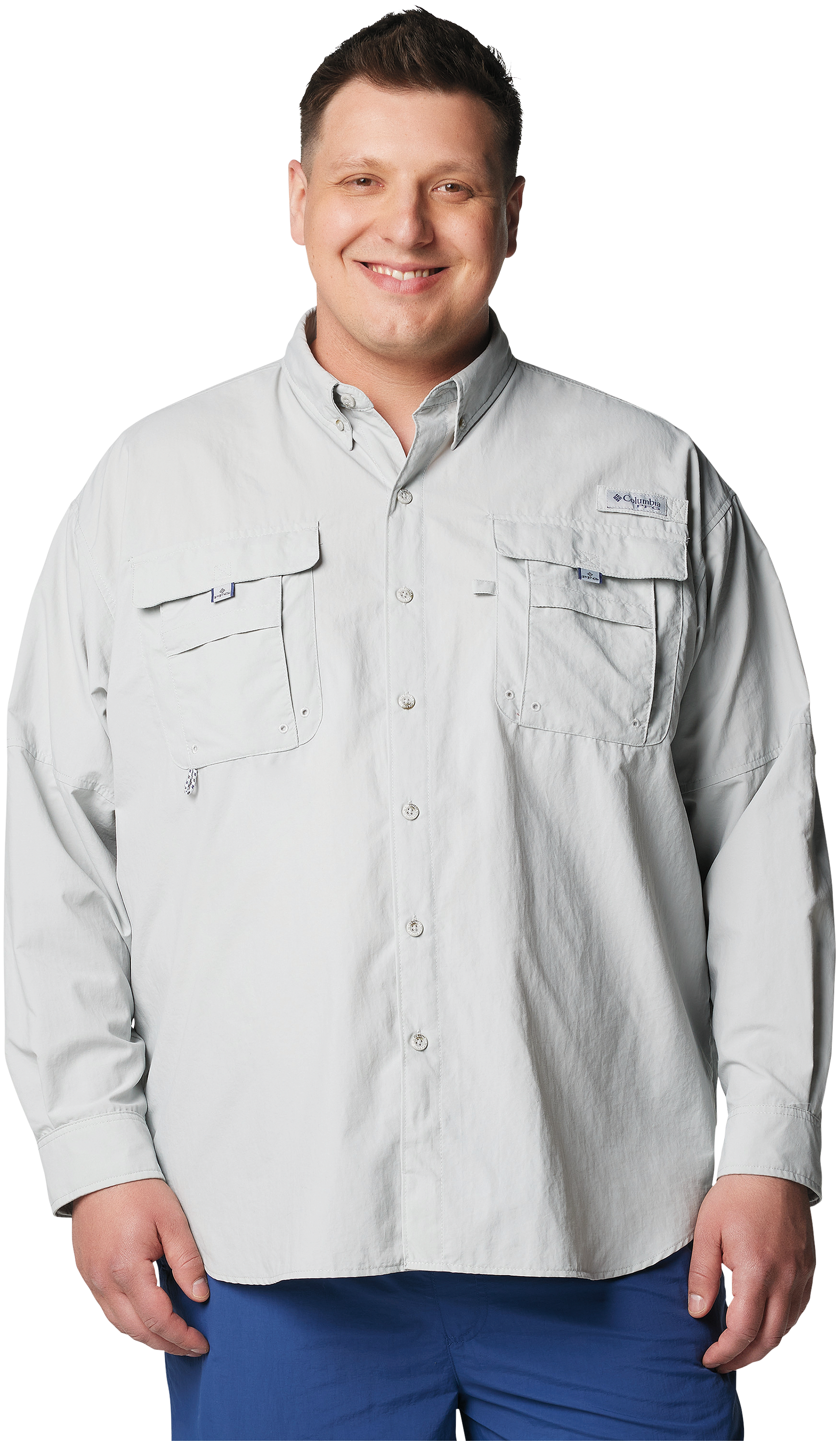 Image of Columbia PFG Bahama II Button-Up Long-Sleeve Fishing Shirt - 1X