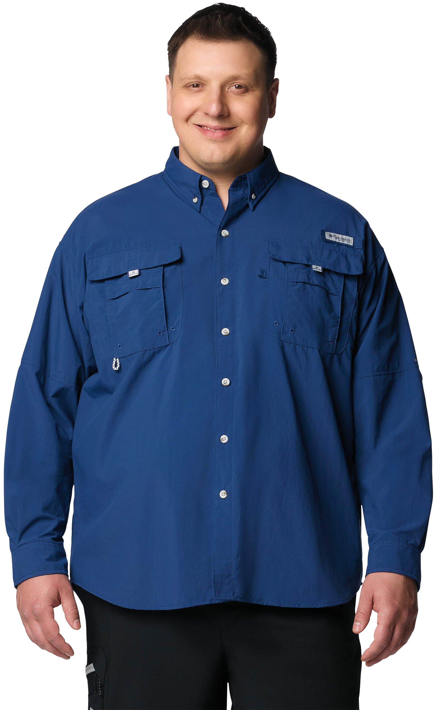 Image of Columbia PFG Bahama II Long-Sleeve Fishing Shirt for Men - Carbon - 1X