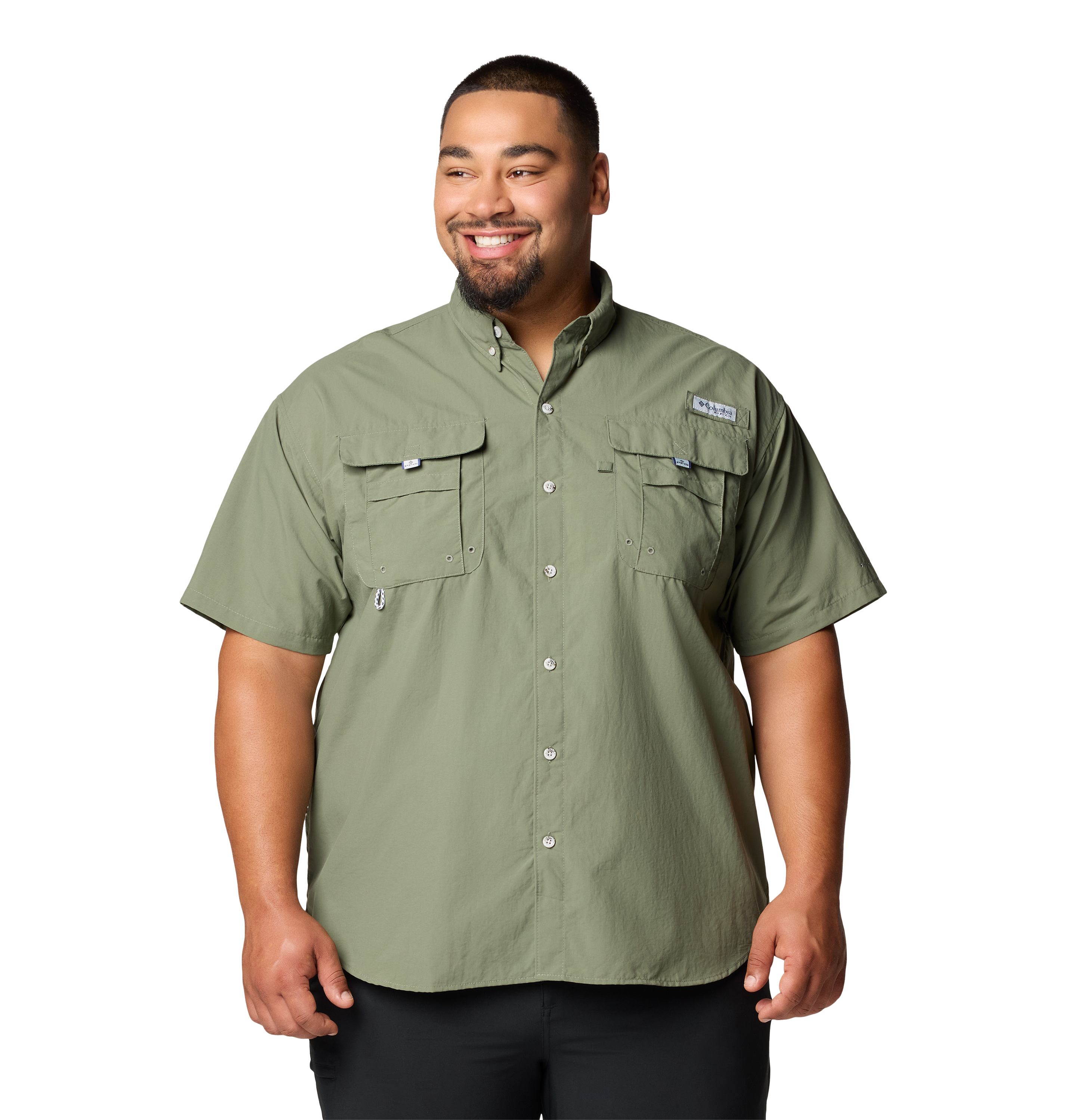 Image of Columbia Bahama Short-Sleeve Button-Down Shirt - Cypress