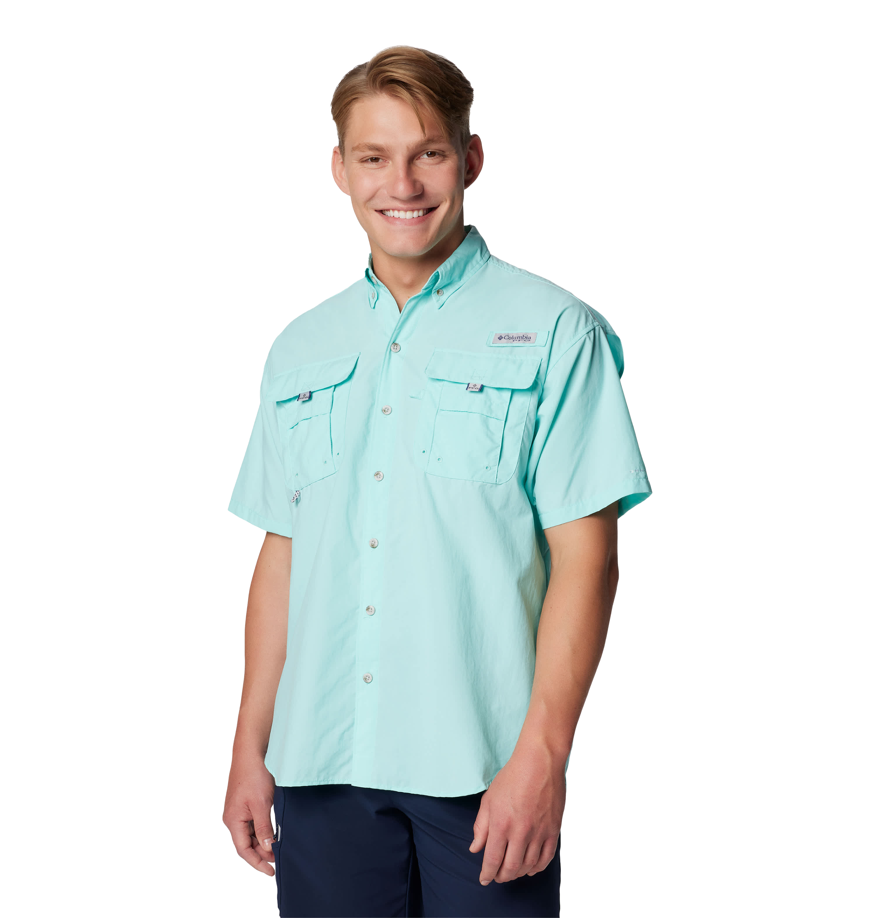 Image of Columbia Bahama Short-Sleeve Shirt - Gulf Stream - 2XT