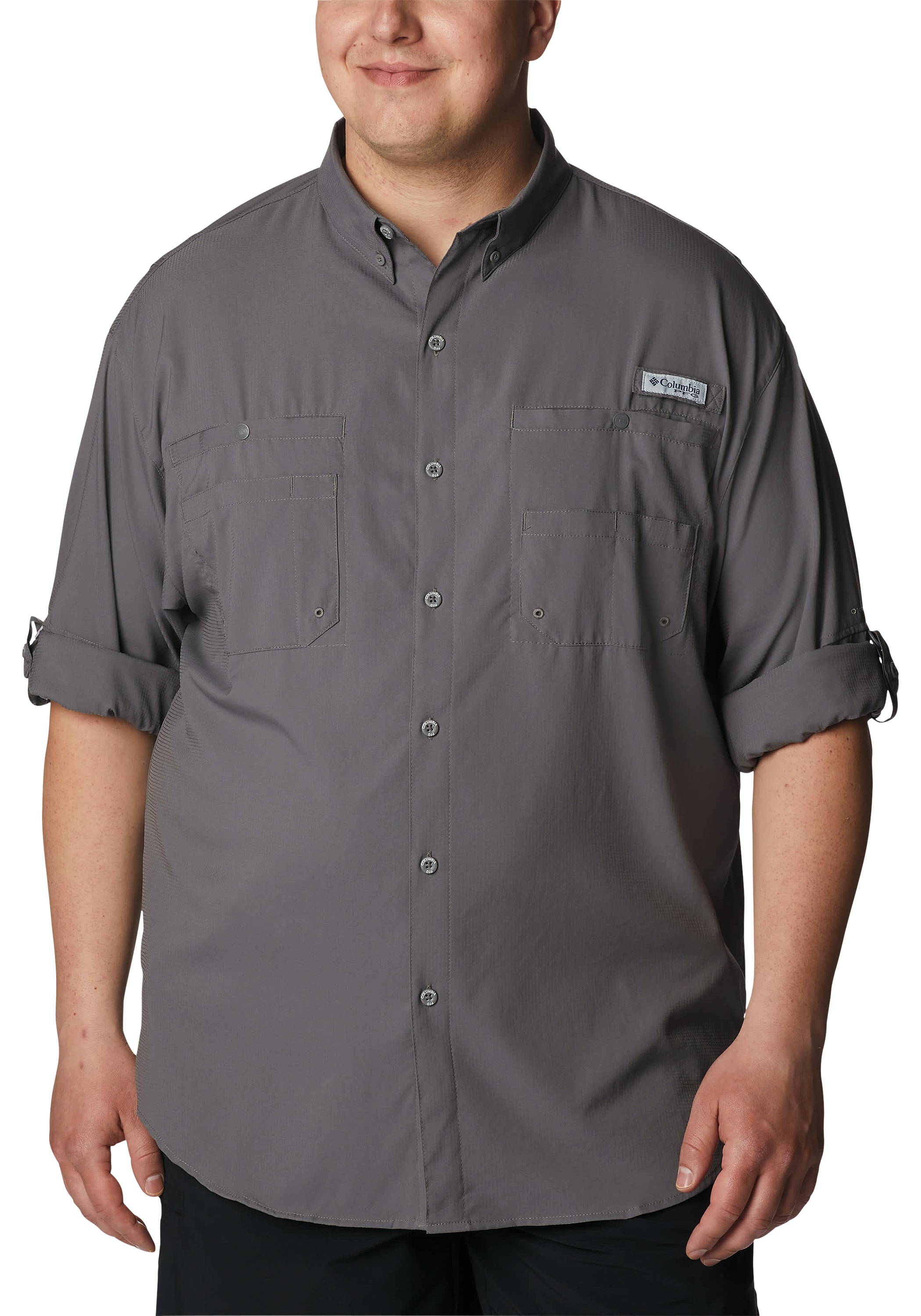 Image of Columbia Tamiami II Long-Sleeve Button-Down Shirt - City Grey