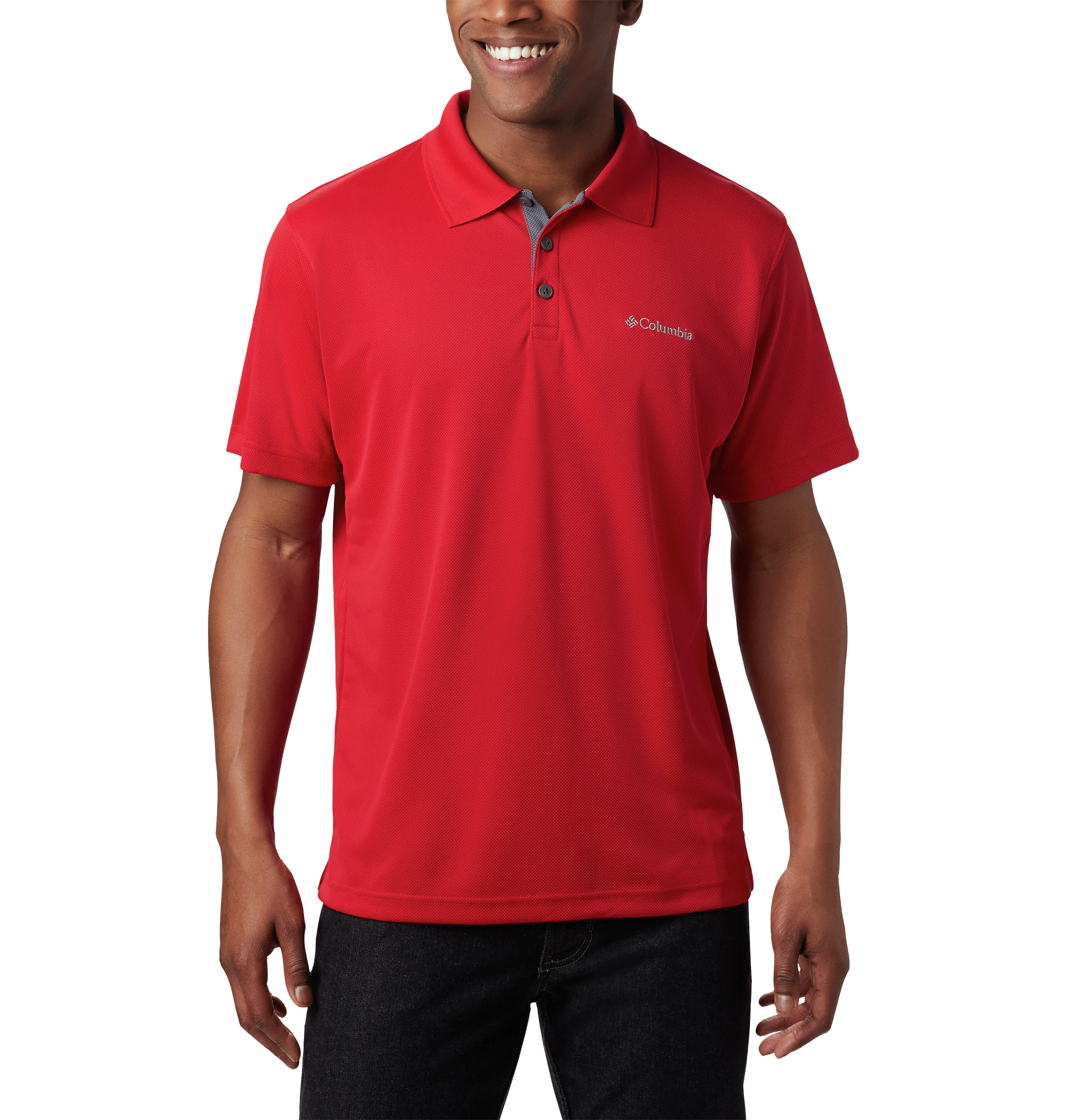 Image of Columbia Utilizer Short-Sleeve Polo for Men - Mountain Red