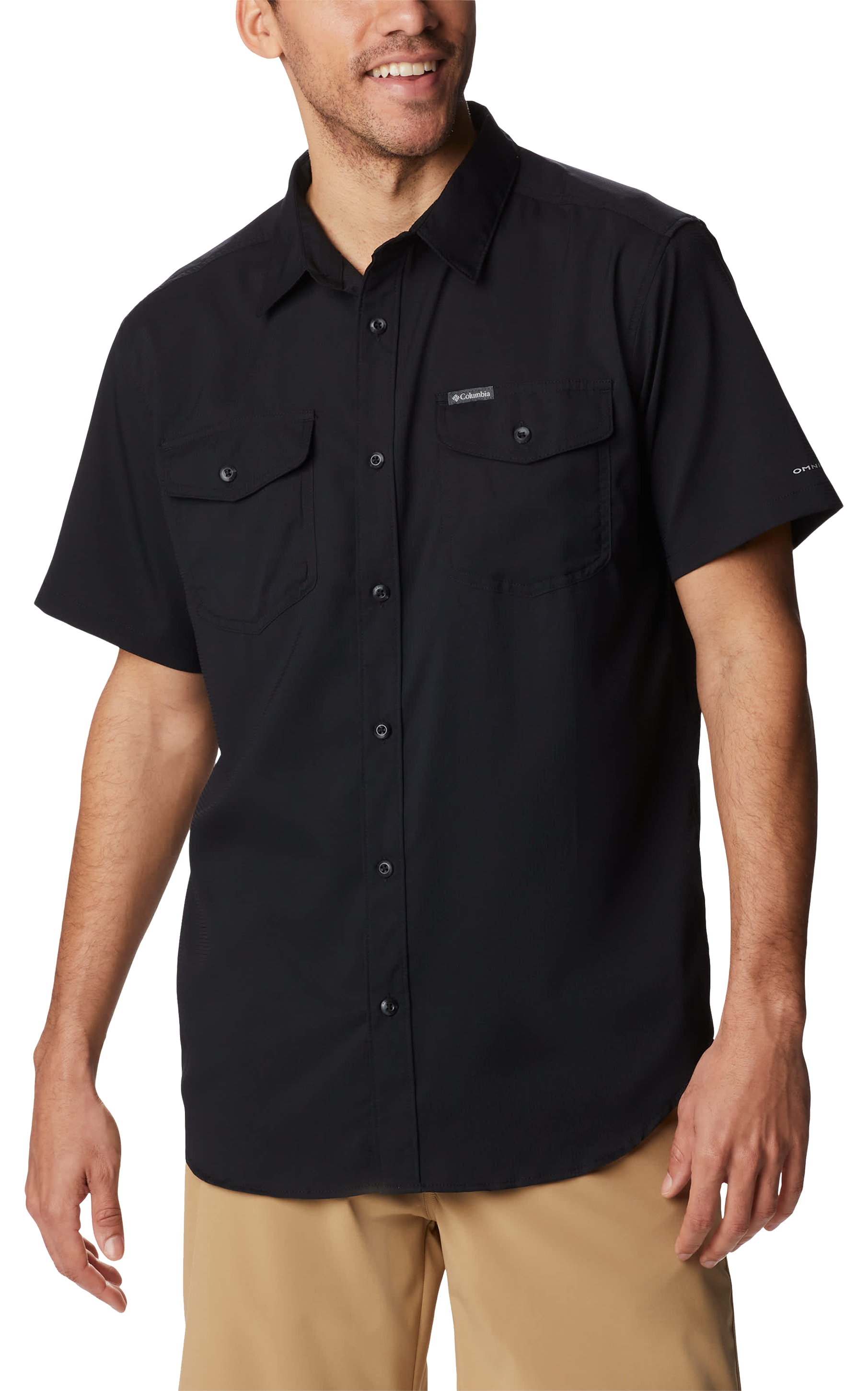 Image of Columbia Utilizer II Solid Short-Sleeve Shirt for Men - Black