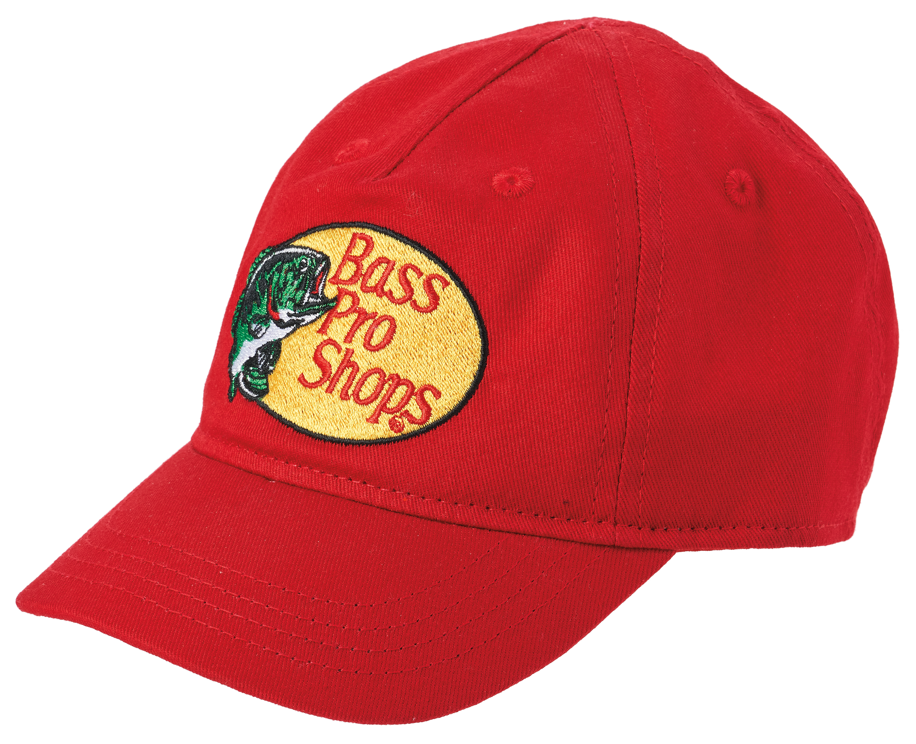 Image of Bass Pro Shops Embroidered Logo Twill Cap for Babies - Red