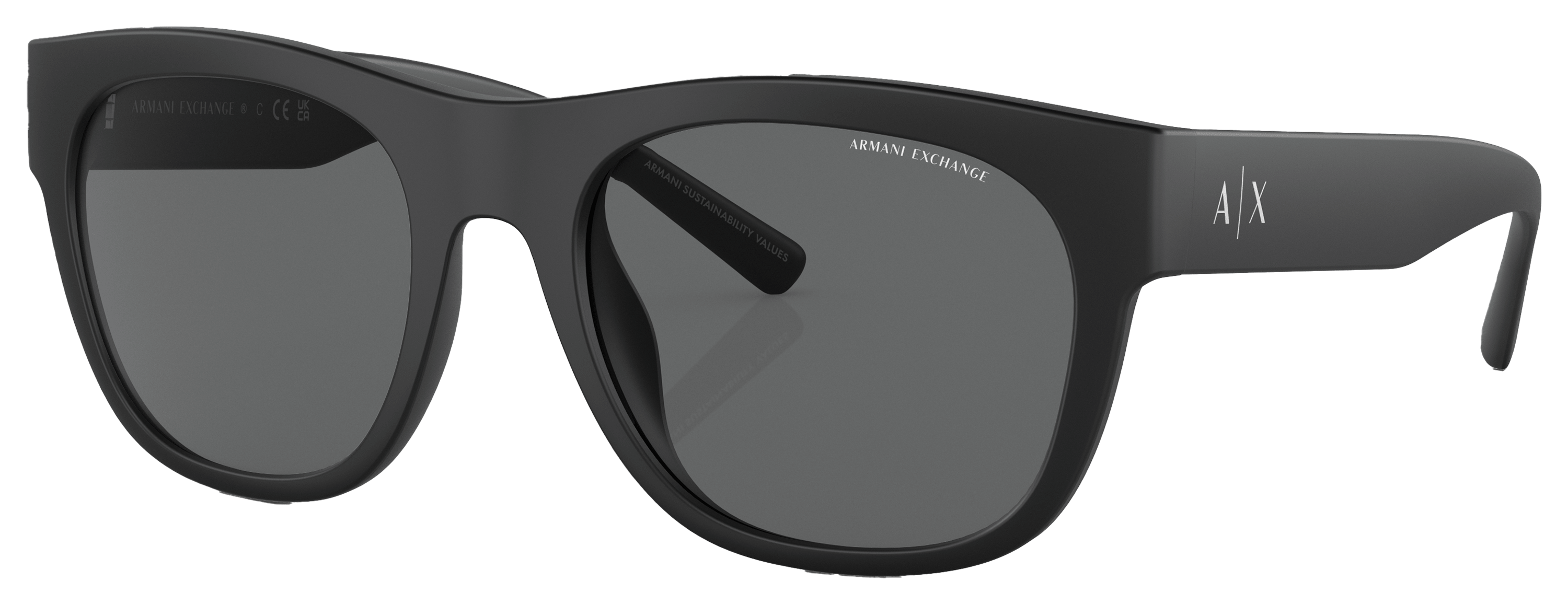 Image of Armani Exchange AX4128SU Sunglasses - Matte Black/Dark Gray