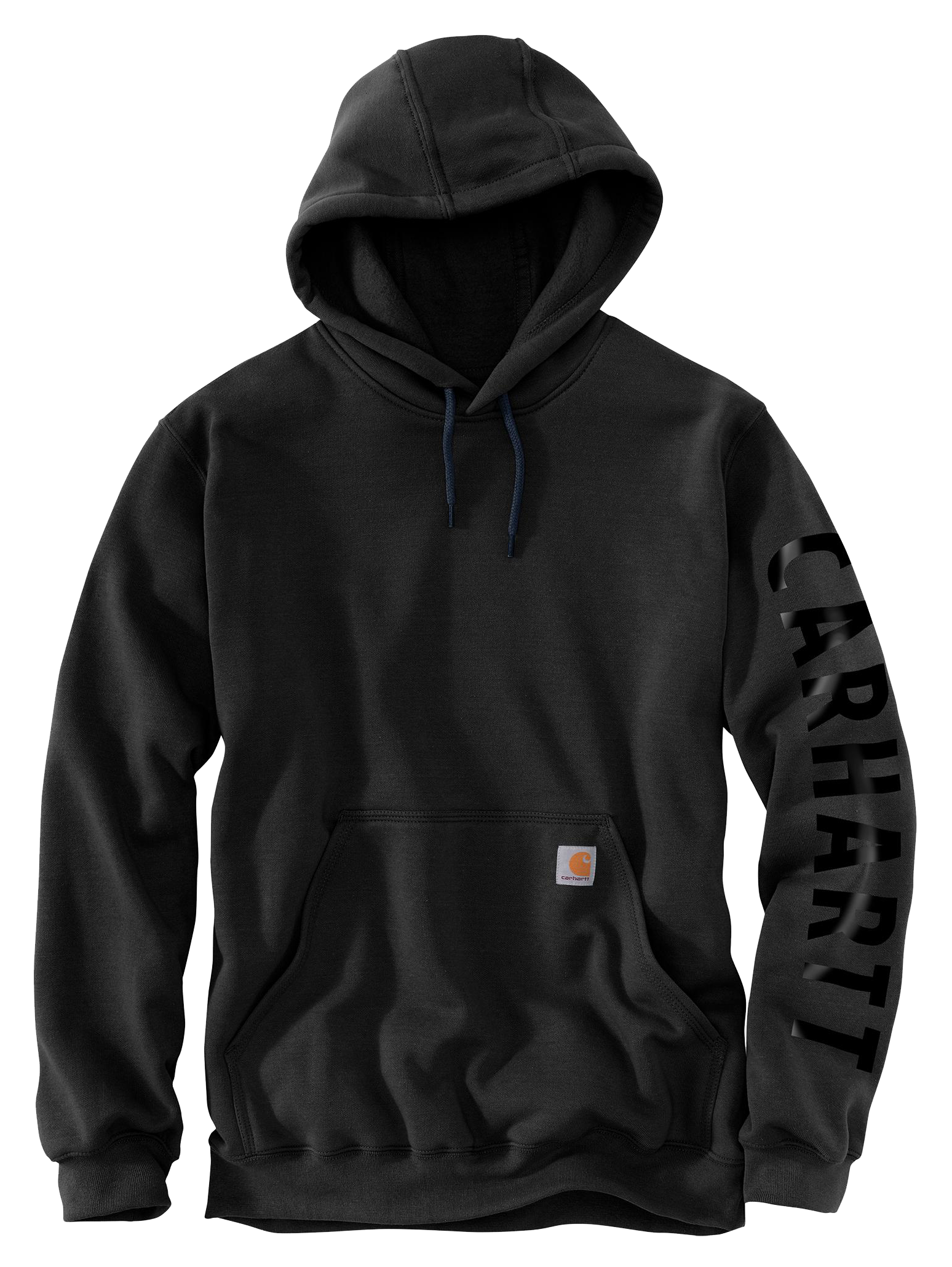 Carhartt Rain Defender Loose-Fit Midweight Logo Long-Sleeve Graphic Hoodie - Black
