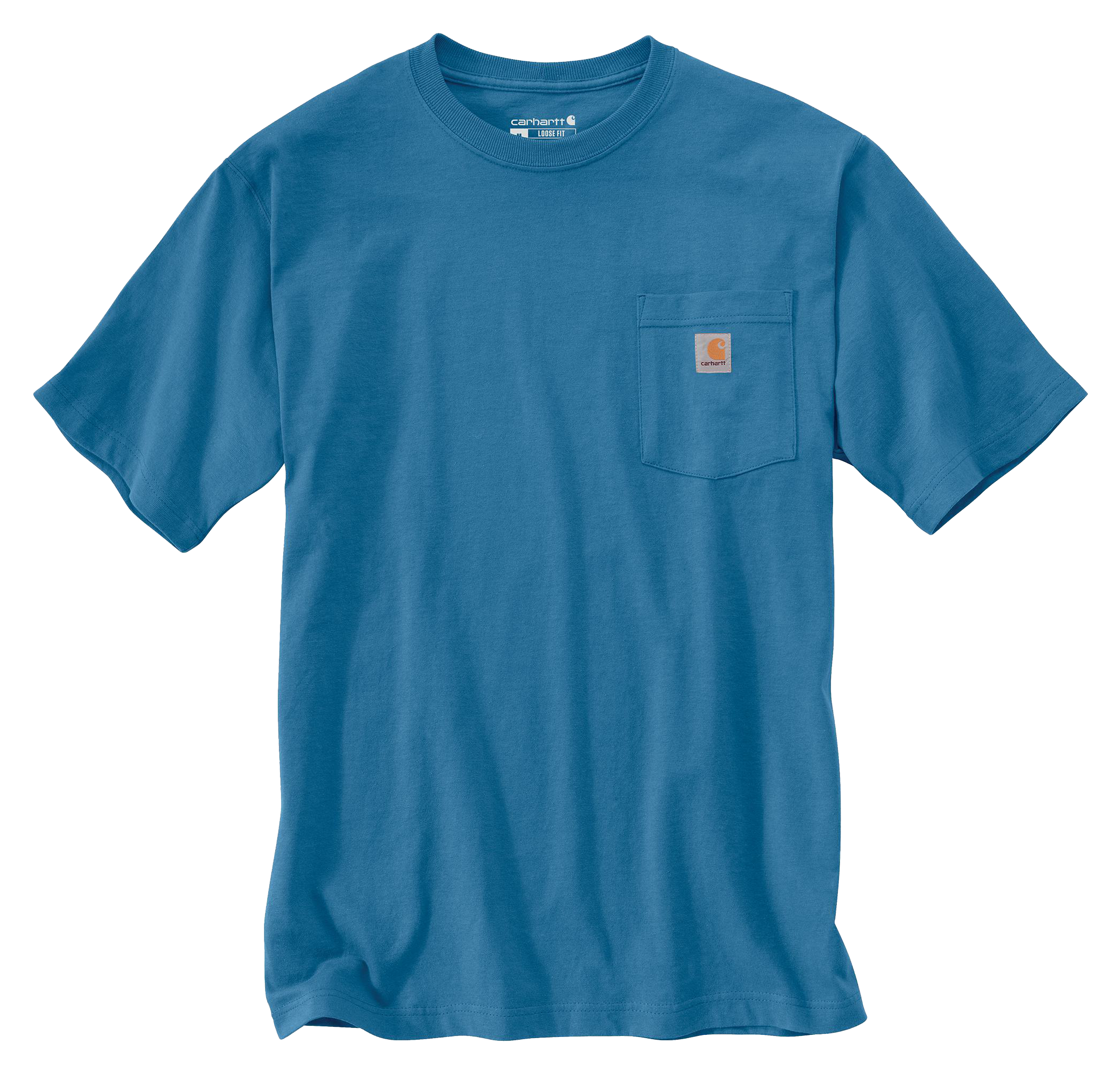 Image of Carhartt Loose-Fit Heavyweight Short-Sleeve Pocket T-Shirt - Horizon Blue