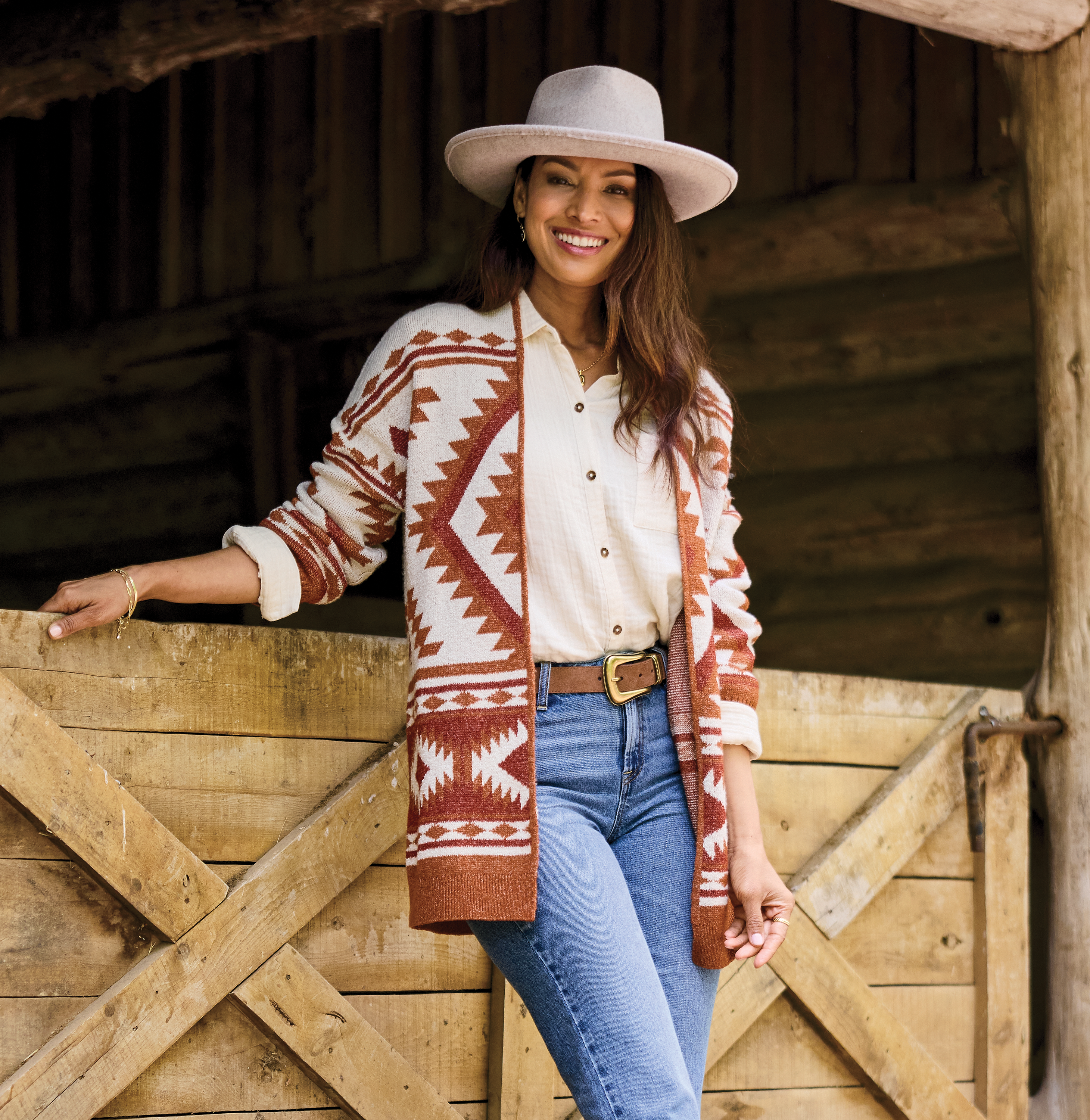 NATURAL REFLECTIONS Westward Bound Double Cloth Button-Down Shirt