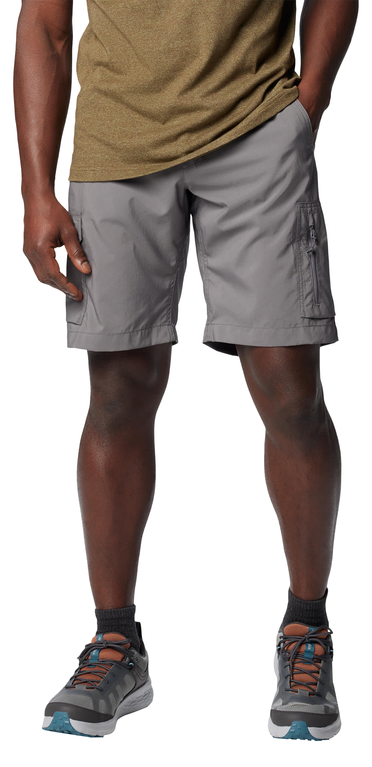 Image of Columbia Silver Ridge Utility Cargo Shorts for Men - City Grey - 30 - 8