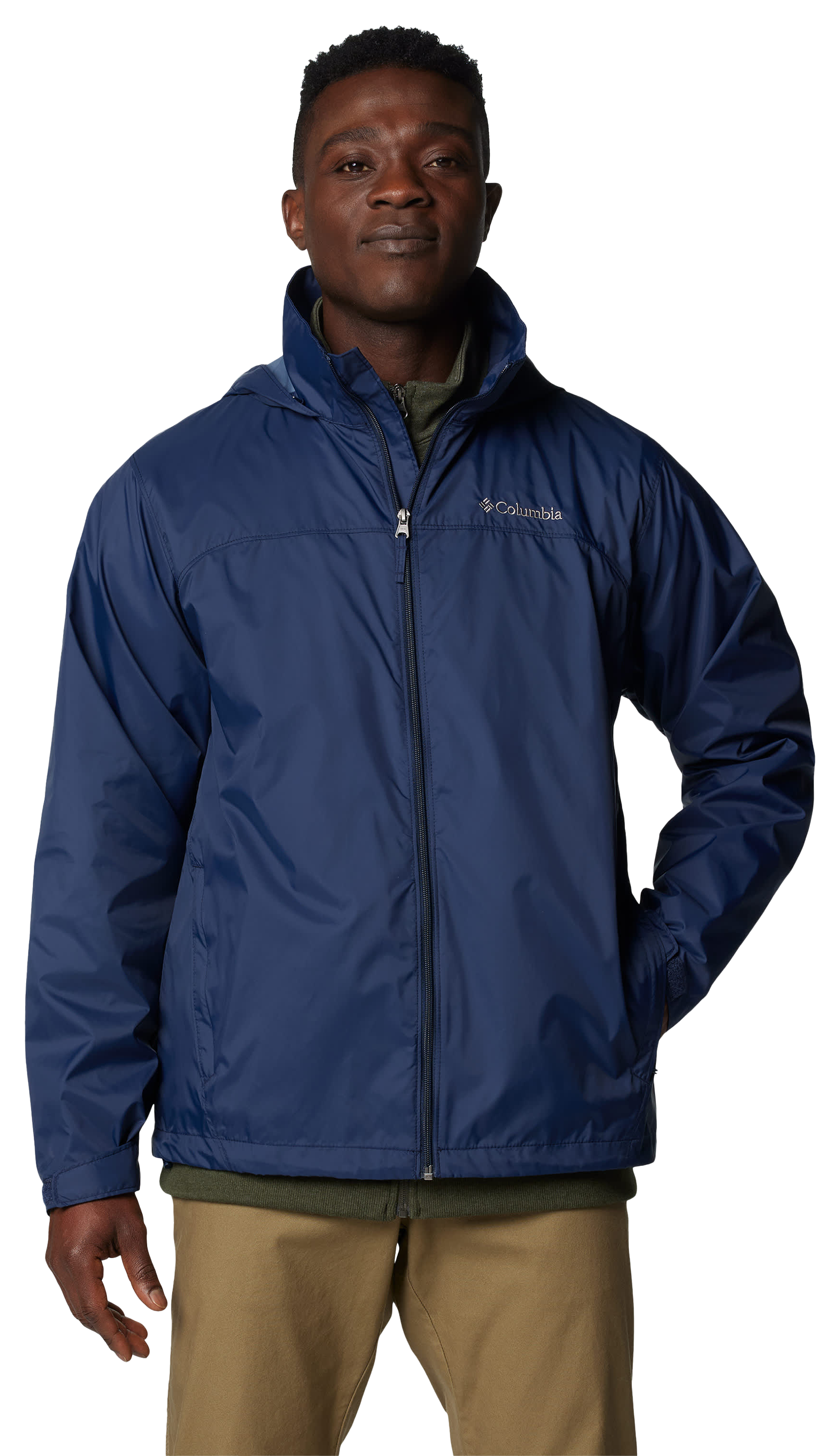 Image of Columbia Glennaker Lake II Rain Jacket for Men - Collegiate Navy - 2X