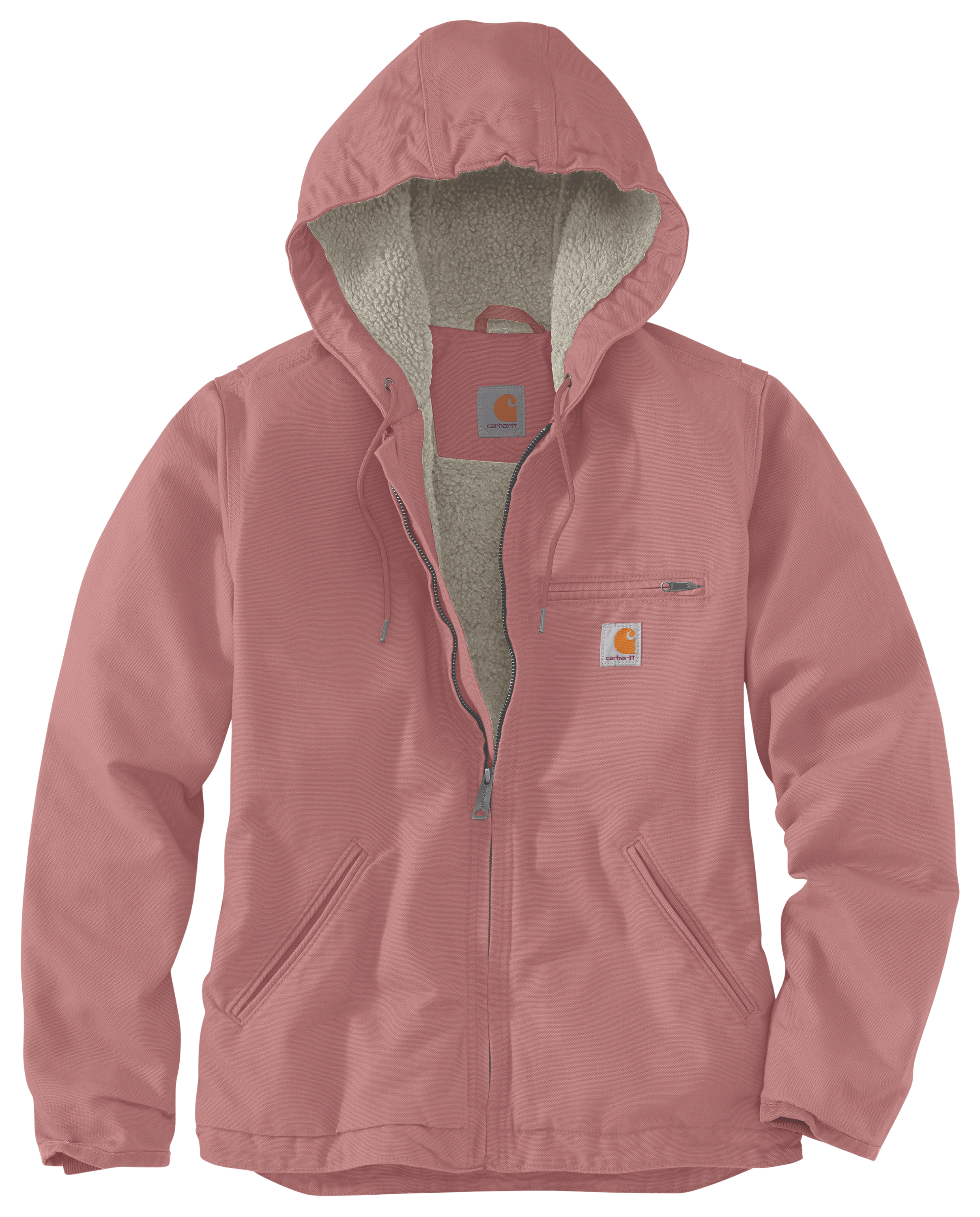 Image of Carhartt Loose-Fit Washed Duck Sherpa-Lined Jacket for Ladies
