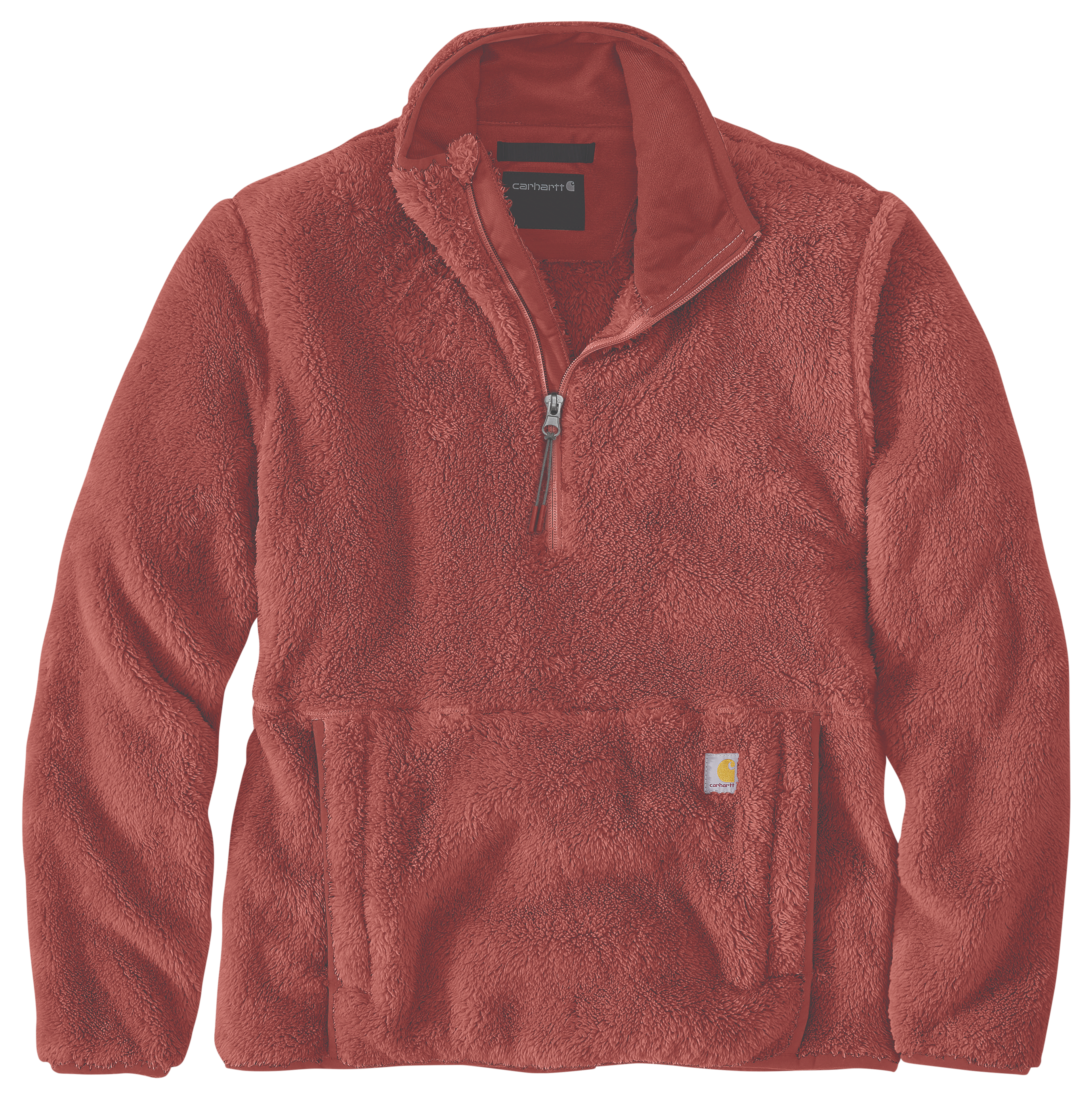 Image of Carhartt Loose-Fit Fleece Half-Zip Pullover for Ladies - Spice Red - 2X