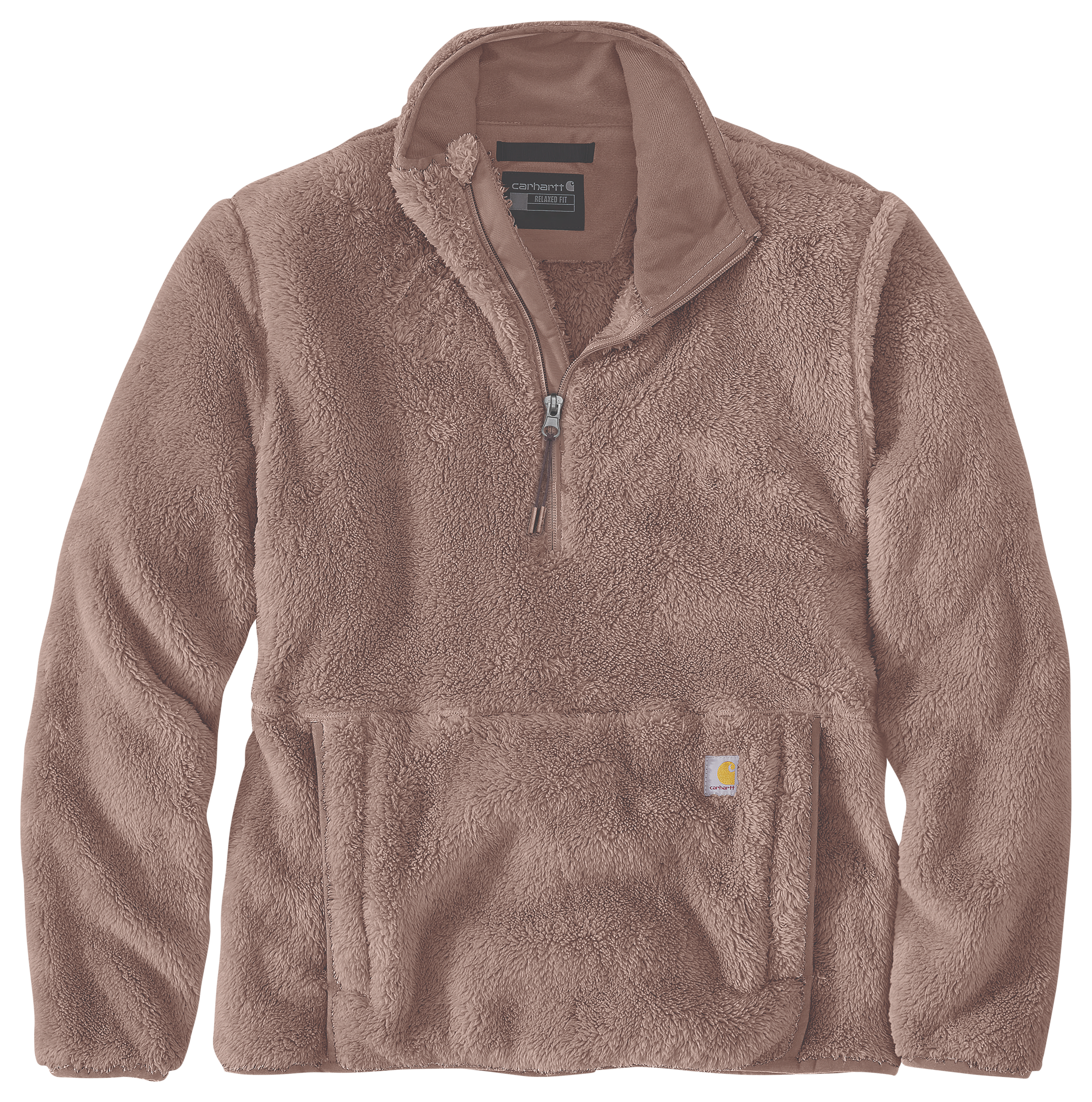 Image of Carhartt Loose-Fit Fleece Half-Zip Pullover for Ladies - Soft Sepia - M