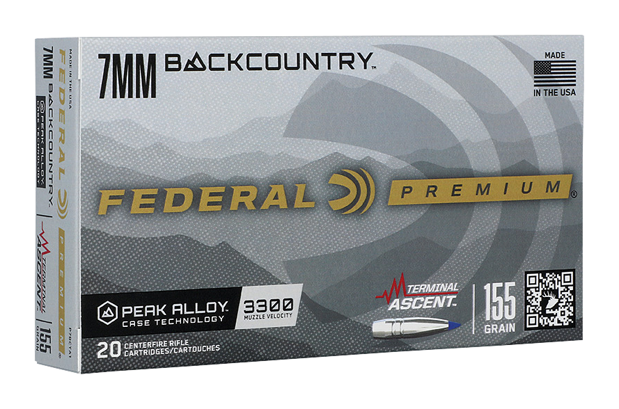 Image of Federal Premium 7mm Backcountry 155 Grain Terminal Ascent Centerfire Rifle Ammo