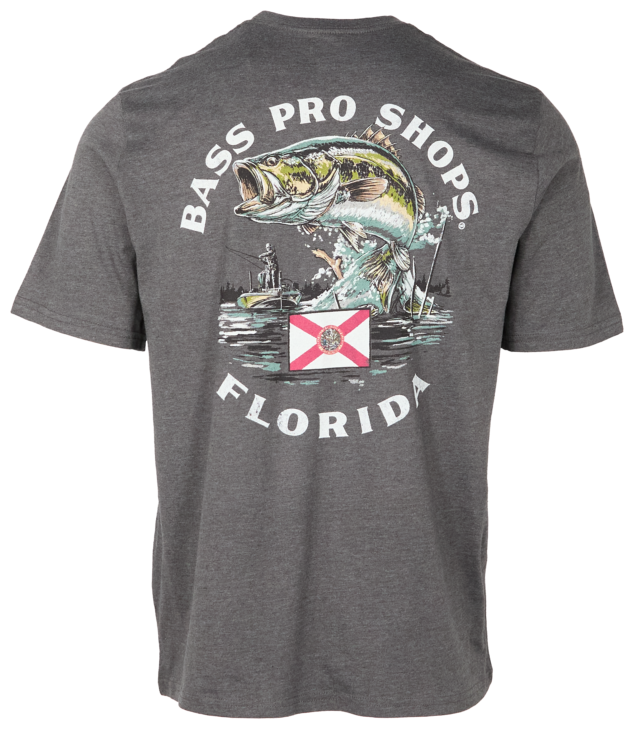 Image of Bass Pro Shops Florida Bass Country Short-Sleeve T-Shirt for Men - Charcoal