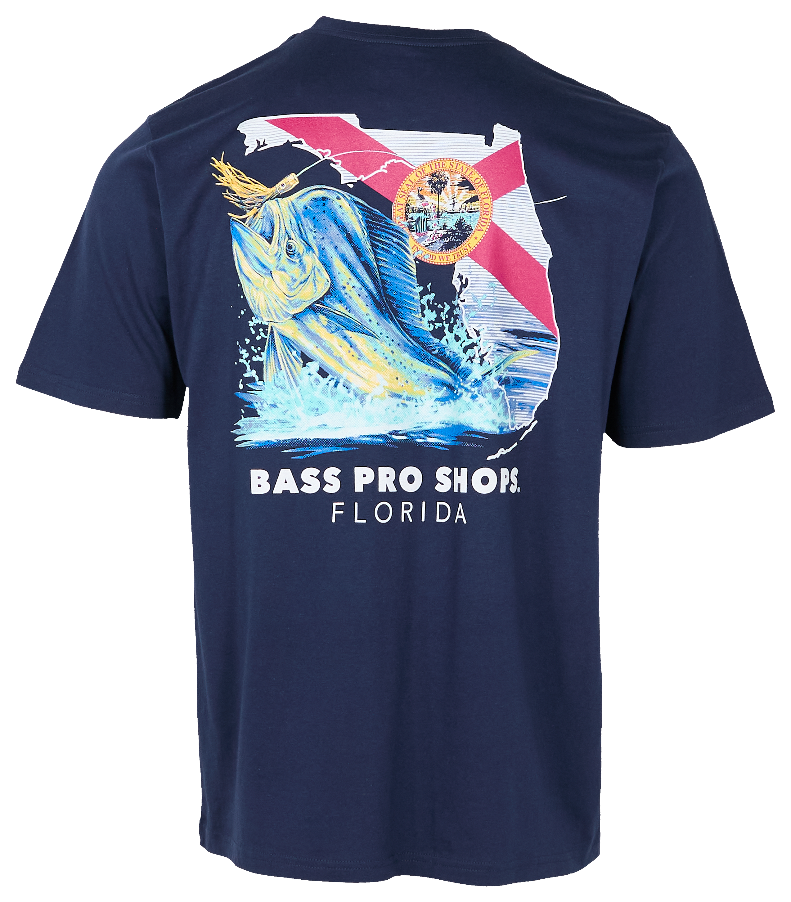Image of Bass Pro Shops Florida Bull Mahi Short-Sleeve T-Shirt for Men - Navy
